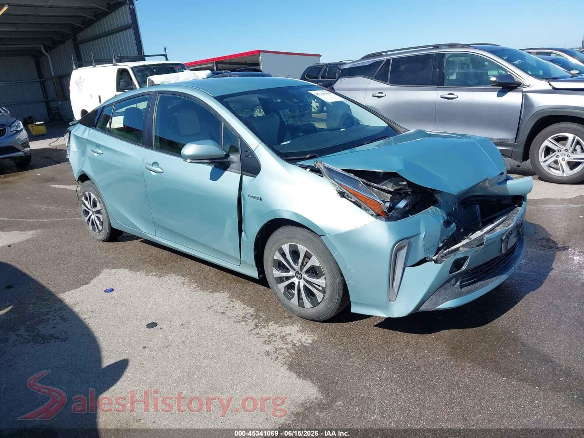 2021 TOYOTA PRIUS — VIN JTDL9MFU2M3024308