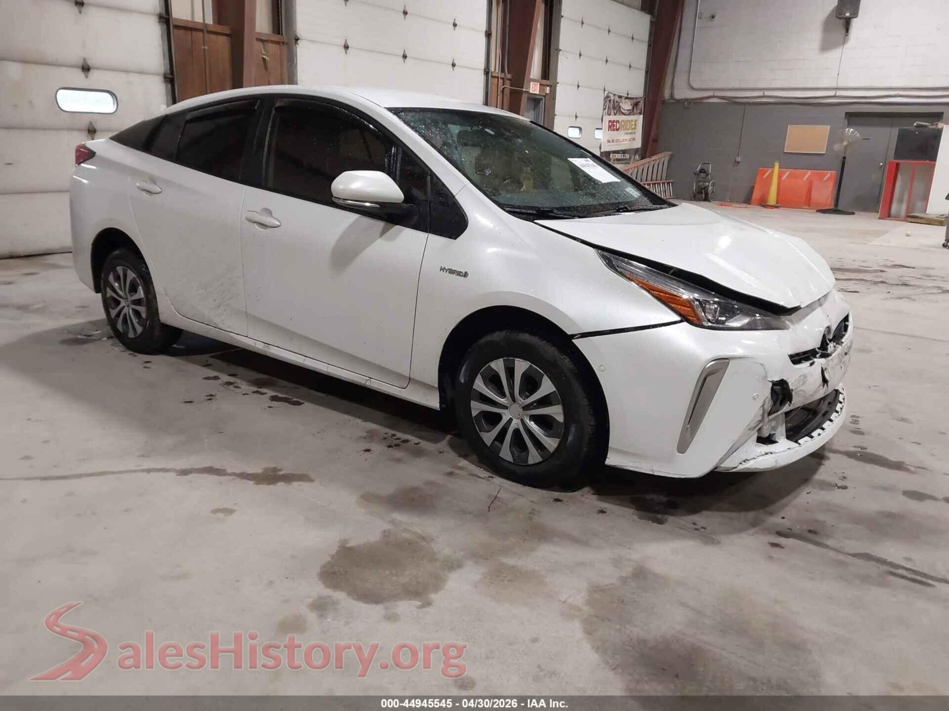 2021 TOYOTA PRIUS — VIN JTDL9MFU4M3024844