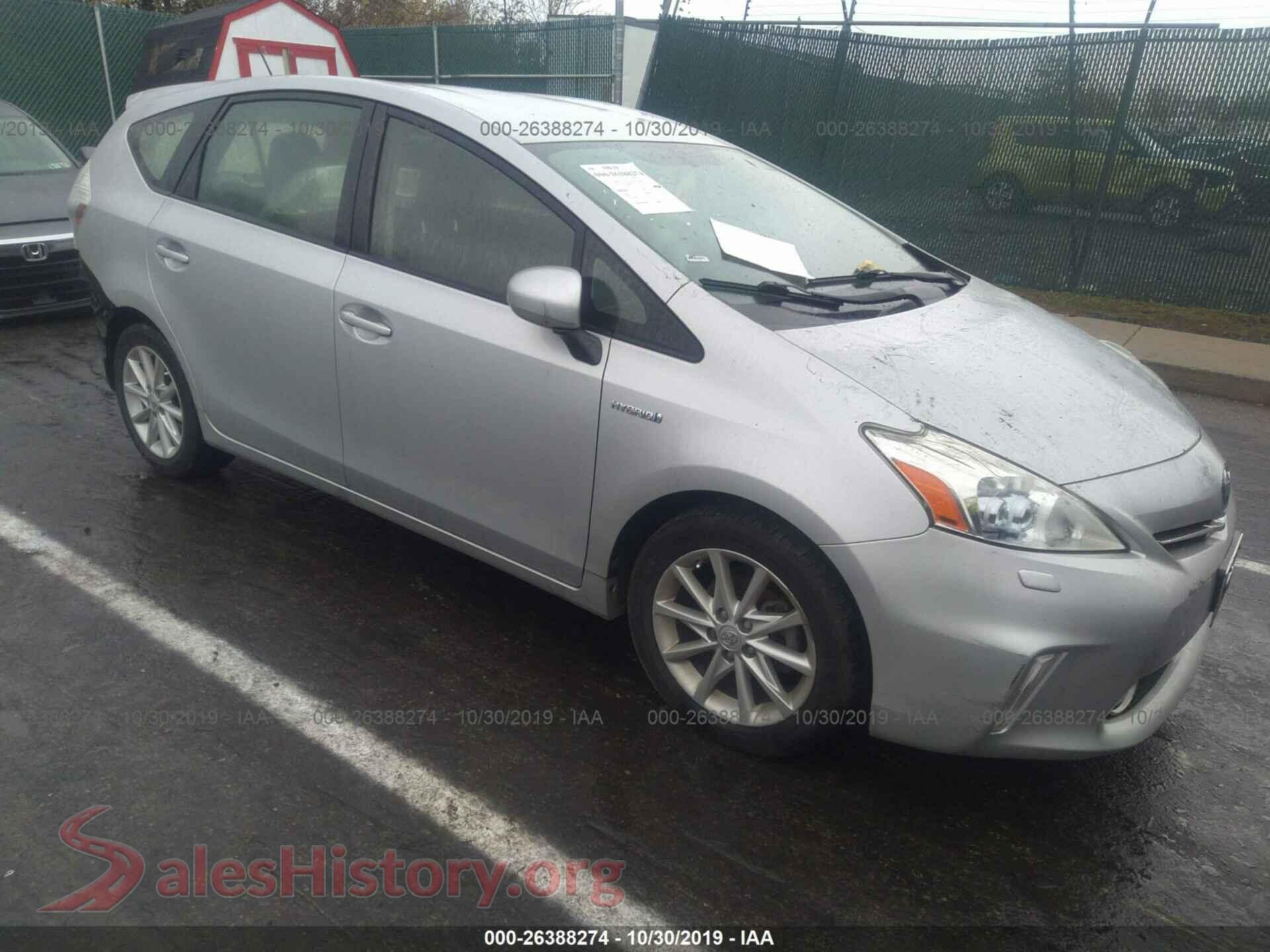 2013 TOYOTA PRIUS V — VIN JTDZN3EU0D3260747