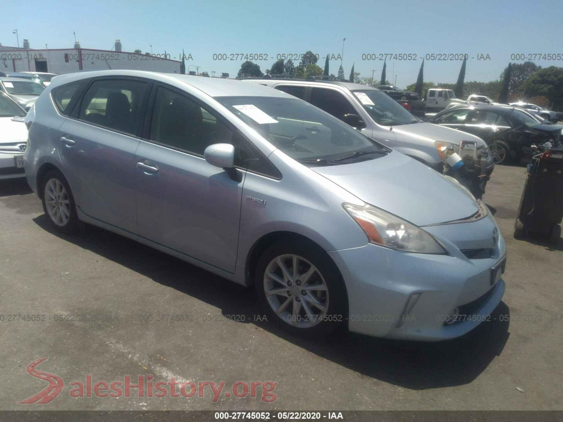 2012 TOYOTA PRIUS V — VIN JTDZN3EU2C3118169