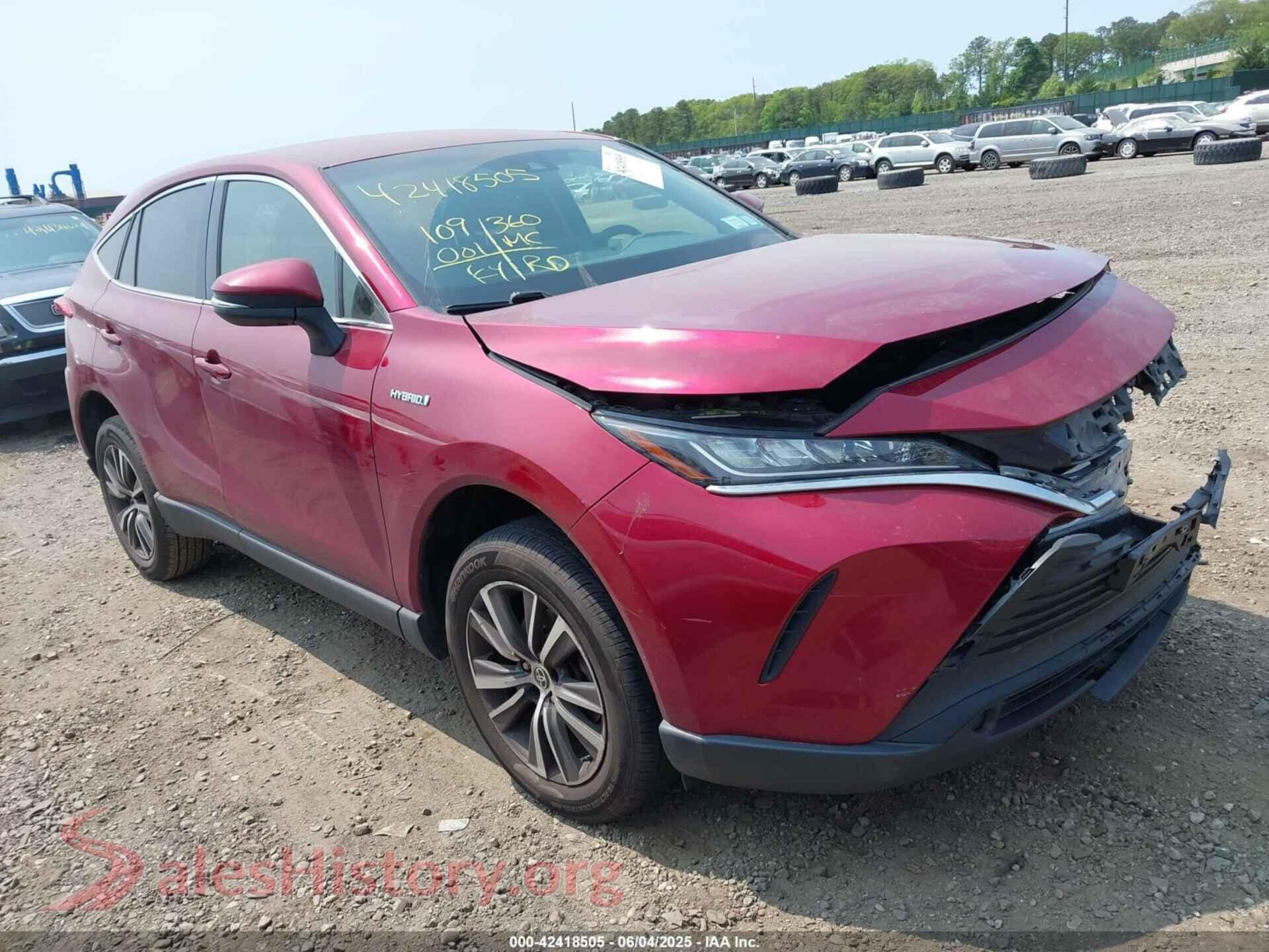 2021 TOYOTA VENZA — VIN JTEAAAAH3MJ013817