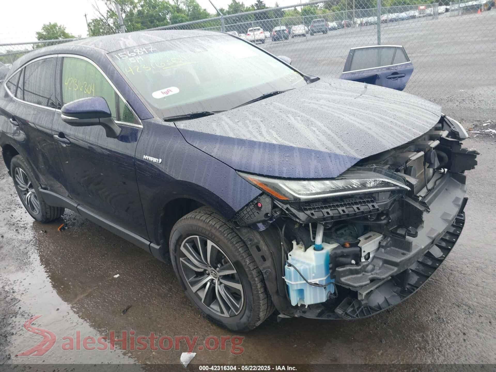 2021 TOYOTA VENZA — VIN JTEAAAAH3MJ023795