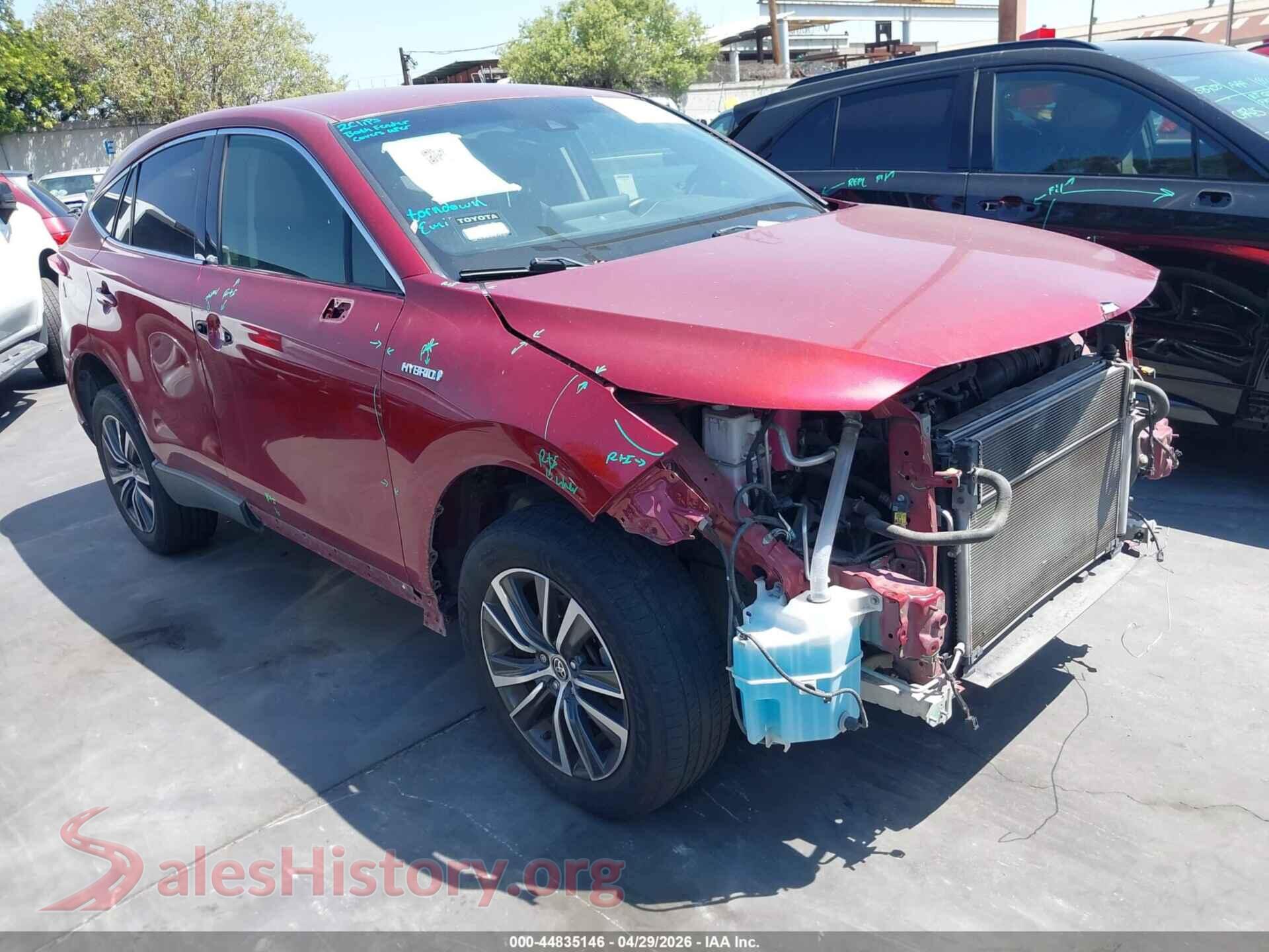 2021 TOYOTA VENZA — VIN JTEAAAAH5MJ059584