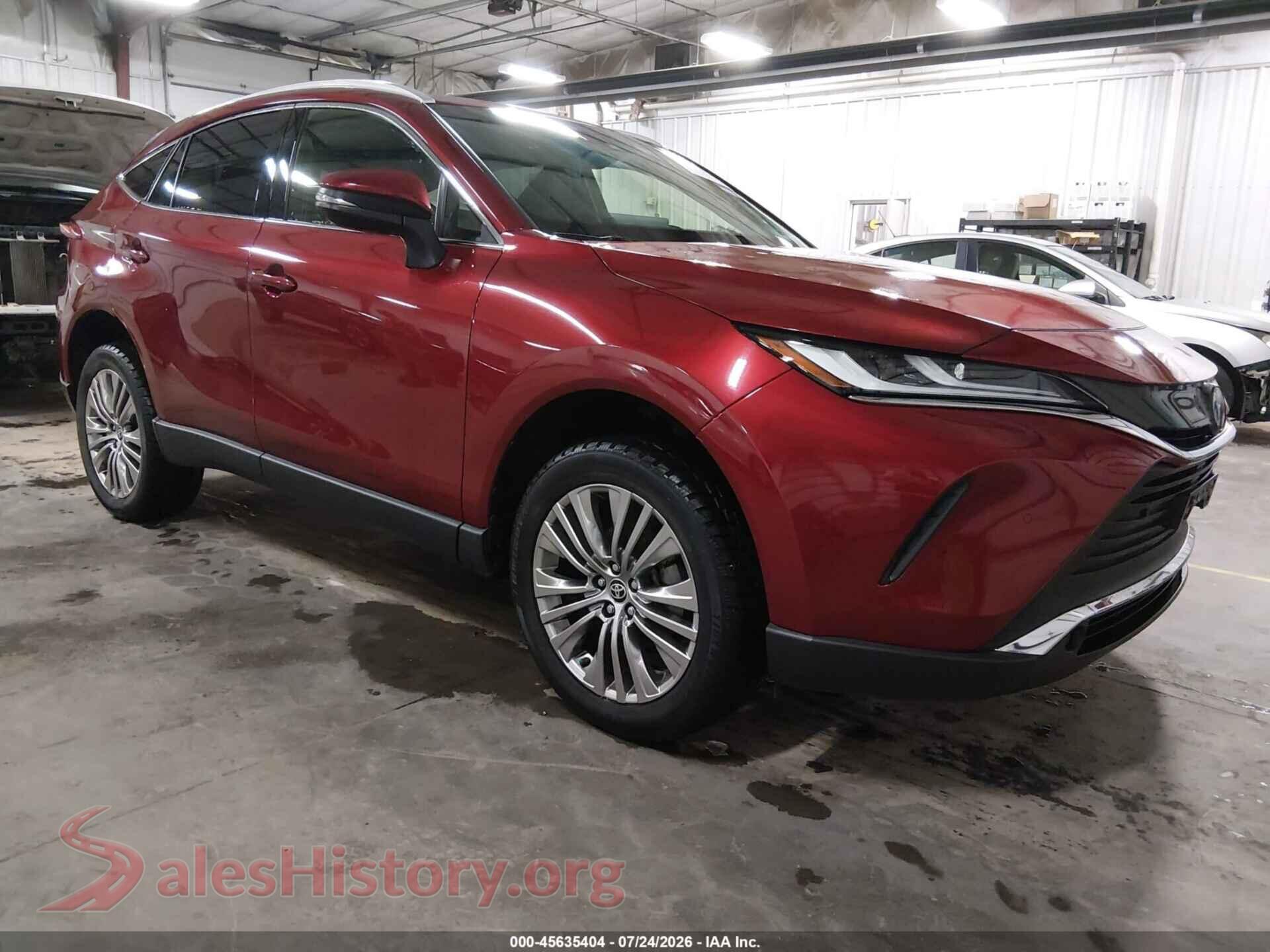 2022 TOYOTA VENZA — VIN JTEAAAAH6NJ092708