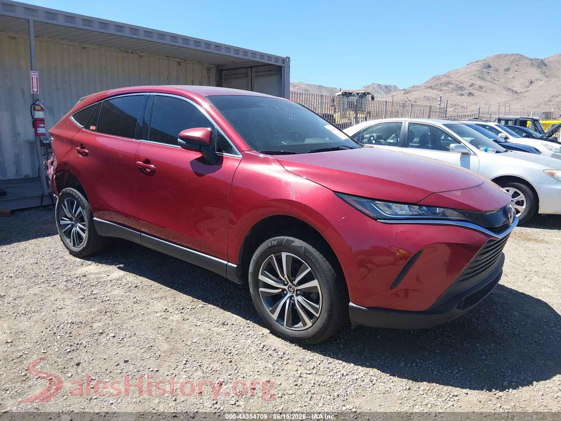 2022 TOYOTA VENZA — VIN JTEAAAAH6NJ106736