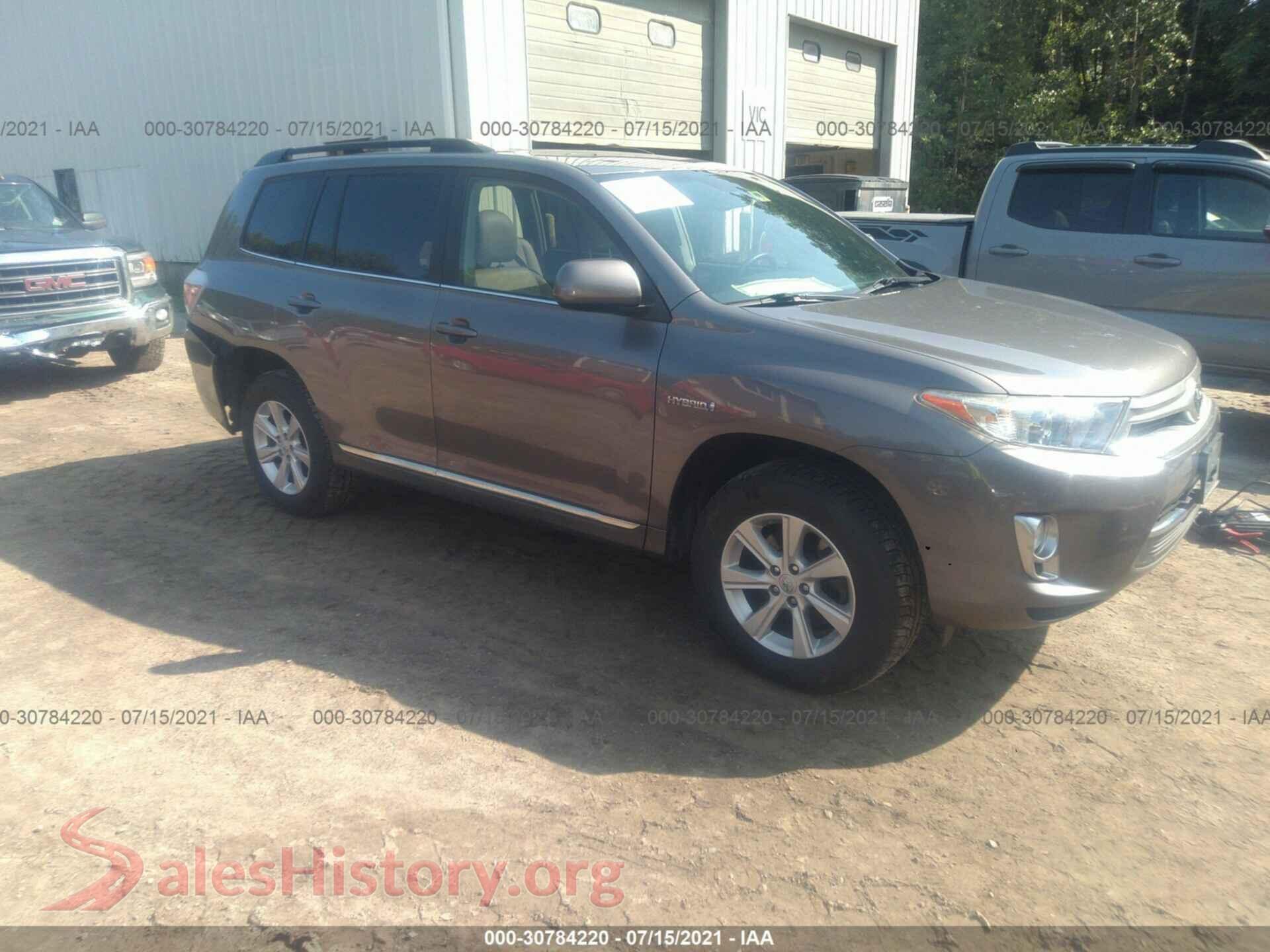 2013 TOYOTA HIGHLANDER HYBRID — VIN JTEBC3EH2D2018523