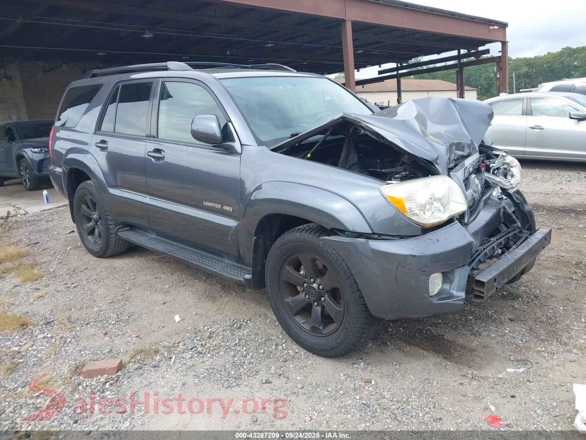 2007 TOYOTA 4RUNNER — VIN JTEBU17RX78104994