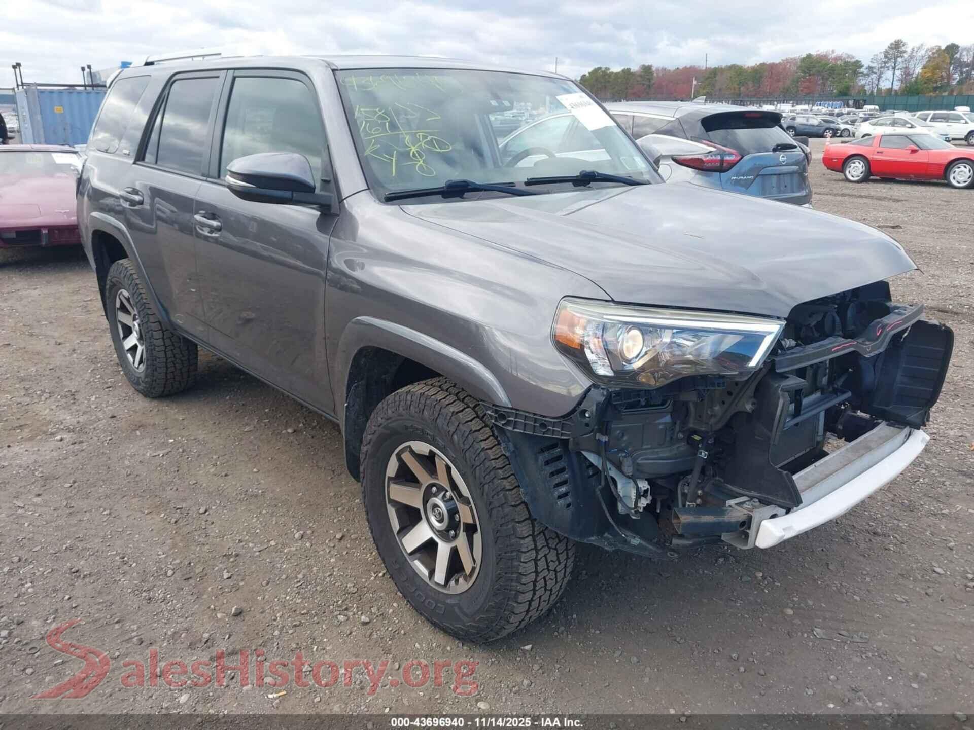 2017 TOYOTA 4RUNNER — VIN JTEBU5JR1H5439502