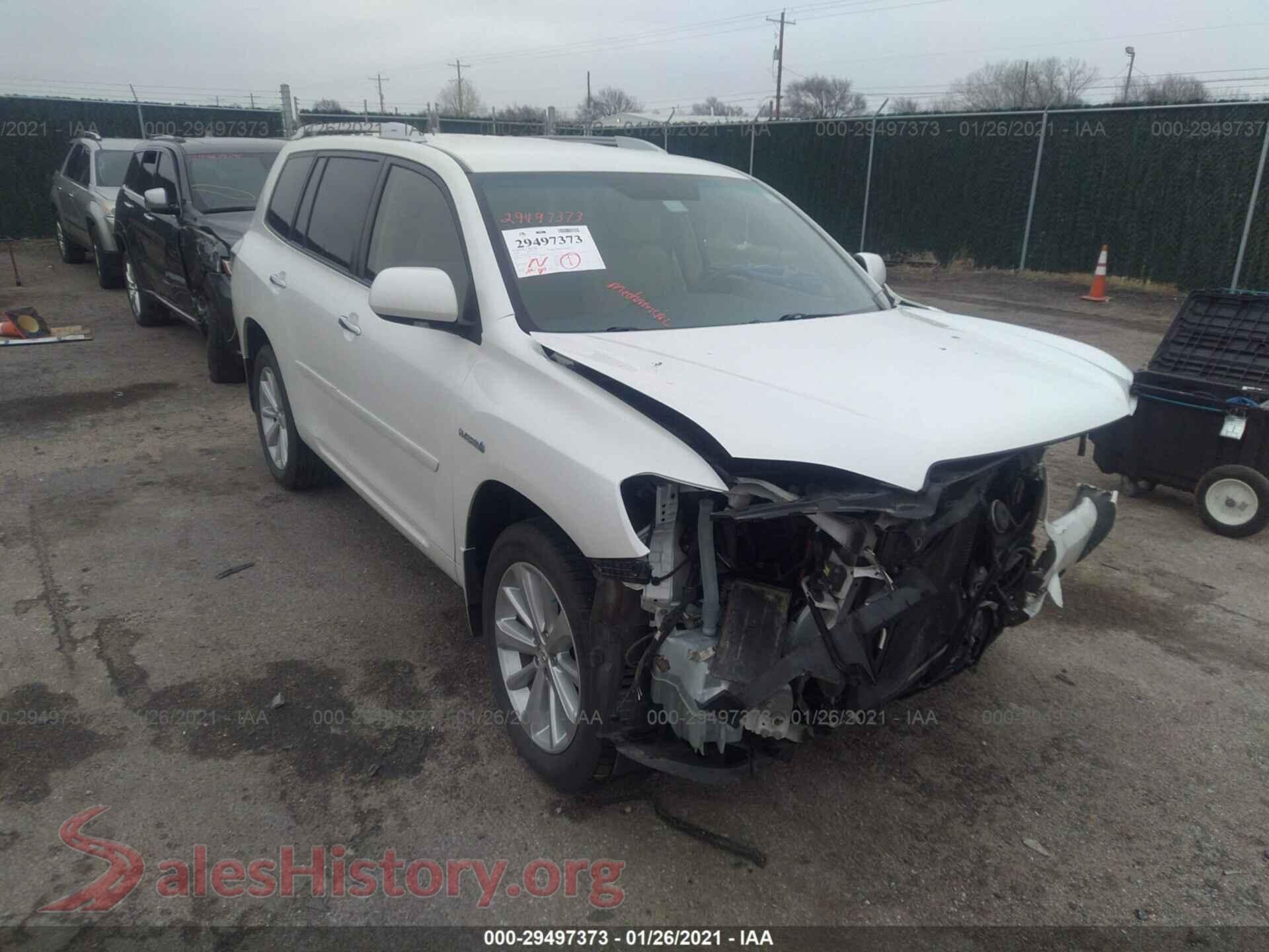 2010 TOYOTA HIGHLANDER HYBRID — VIN JTEBW3EH5A2038767