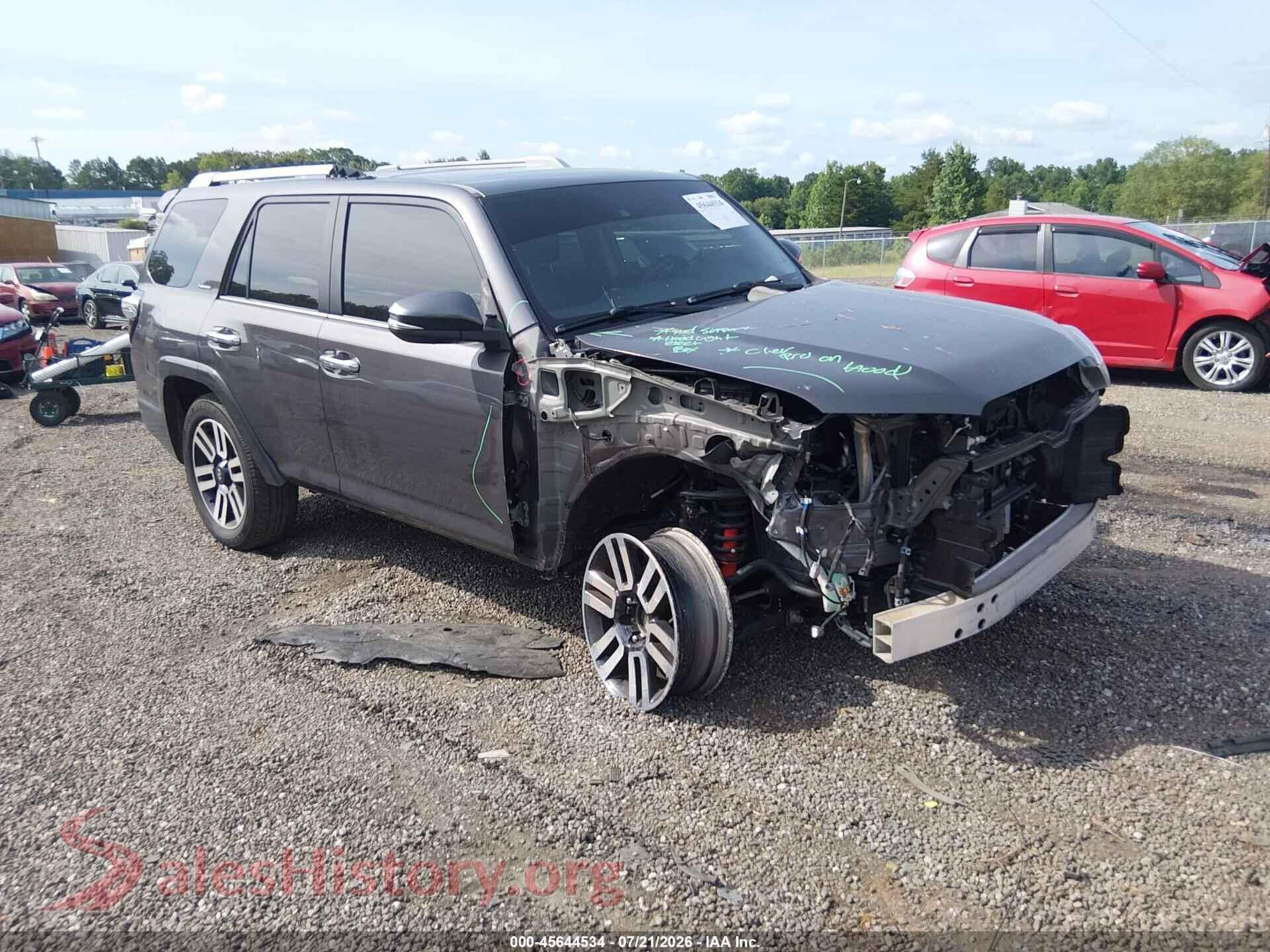 2022 TOYOTA 4RUNNER — VIN JTEDU5JR1N5264110