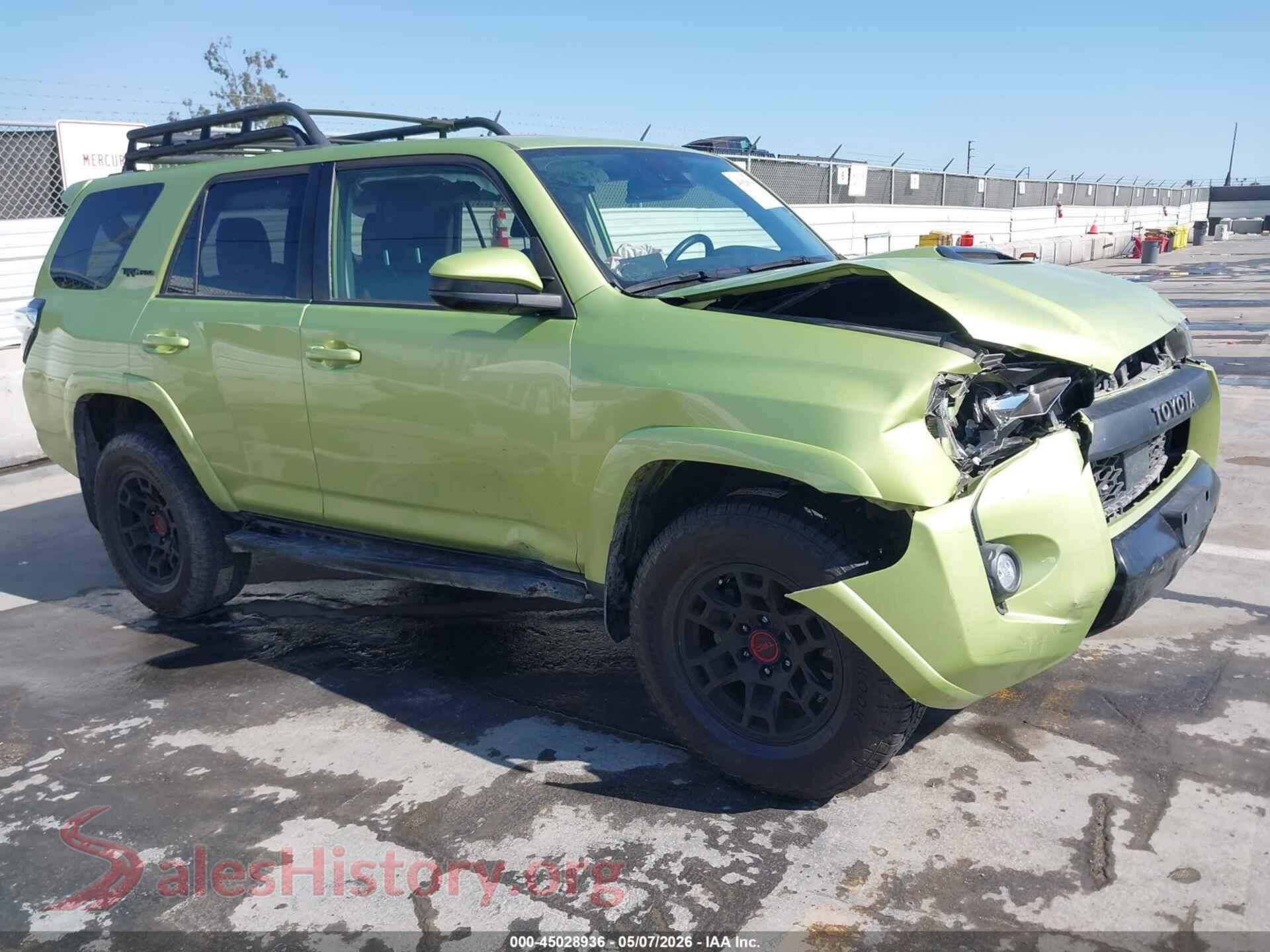 2022 TOYOTA 4RUNNER — VIN JTELU5JR2N6038325