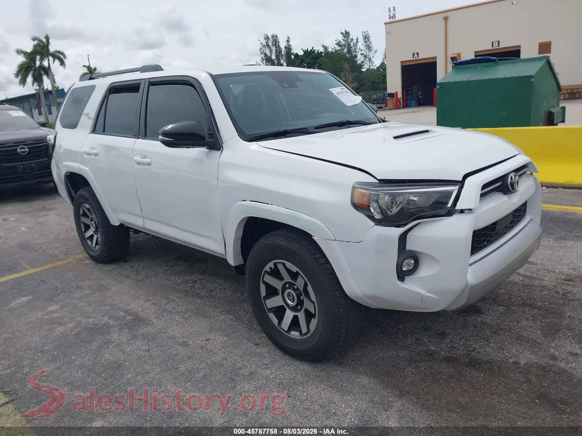 2021 TOYOTA 4RUNNER — VIN JTEPU5JR0M5915786