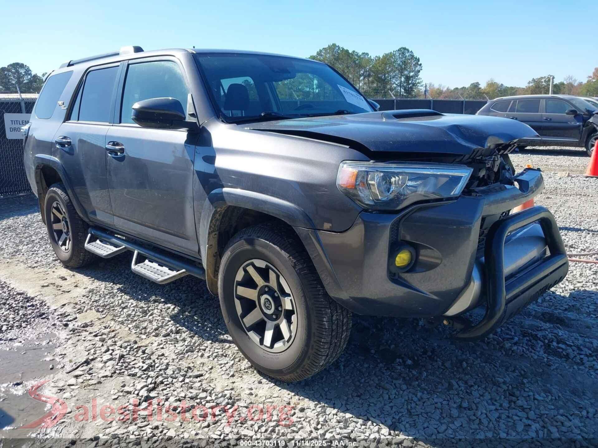 2022 TOYOTA 4RUNNER — VIN JTEPU5JR3N5980763