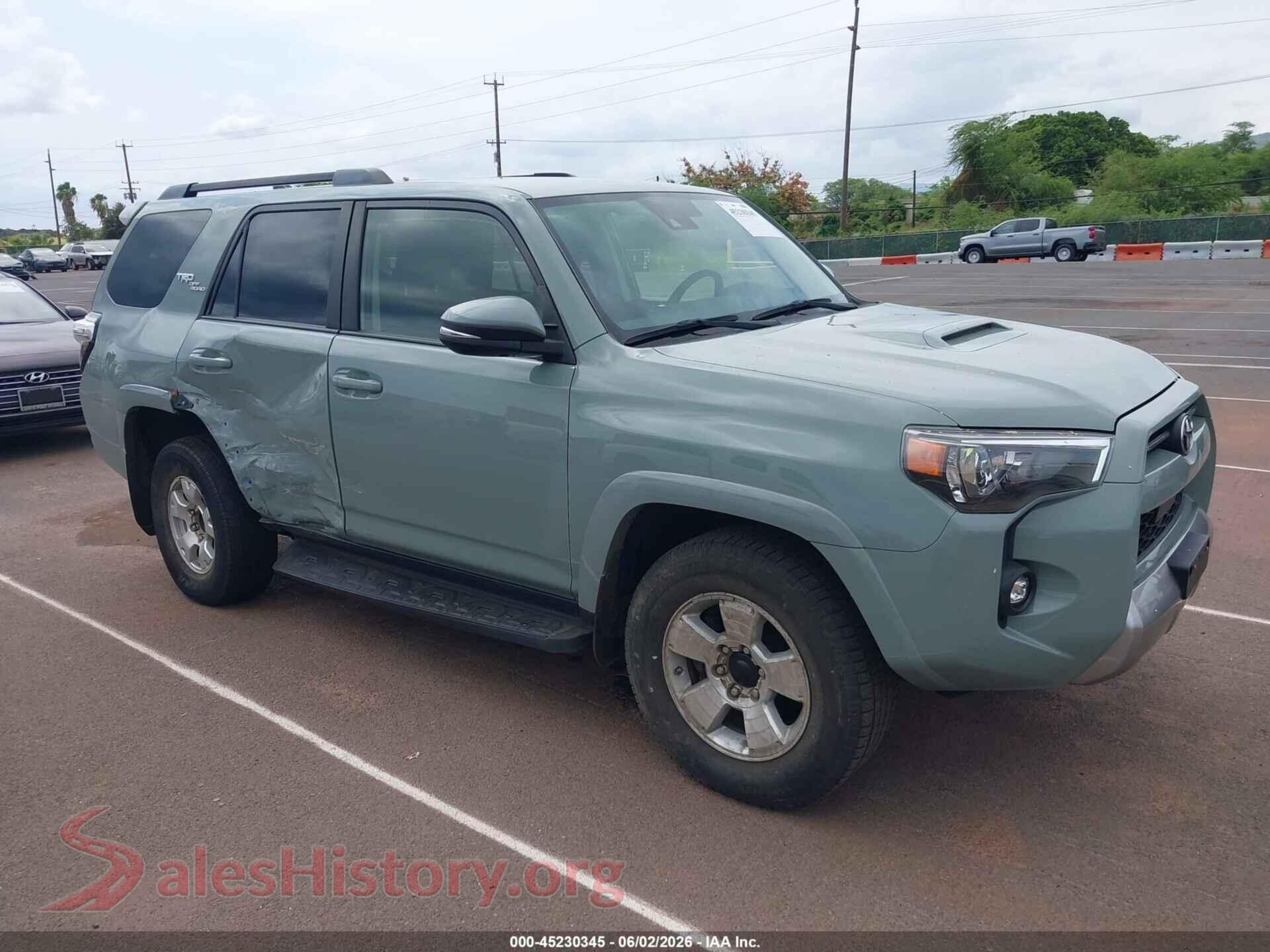2022 TOYOTA 4RUNNER — VIN JTERU5JR5N6076657