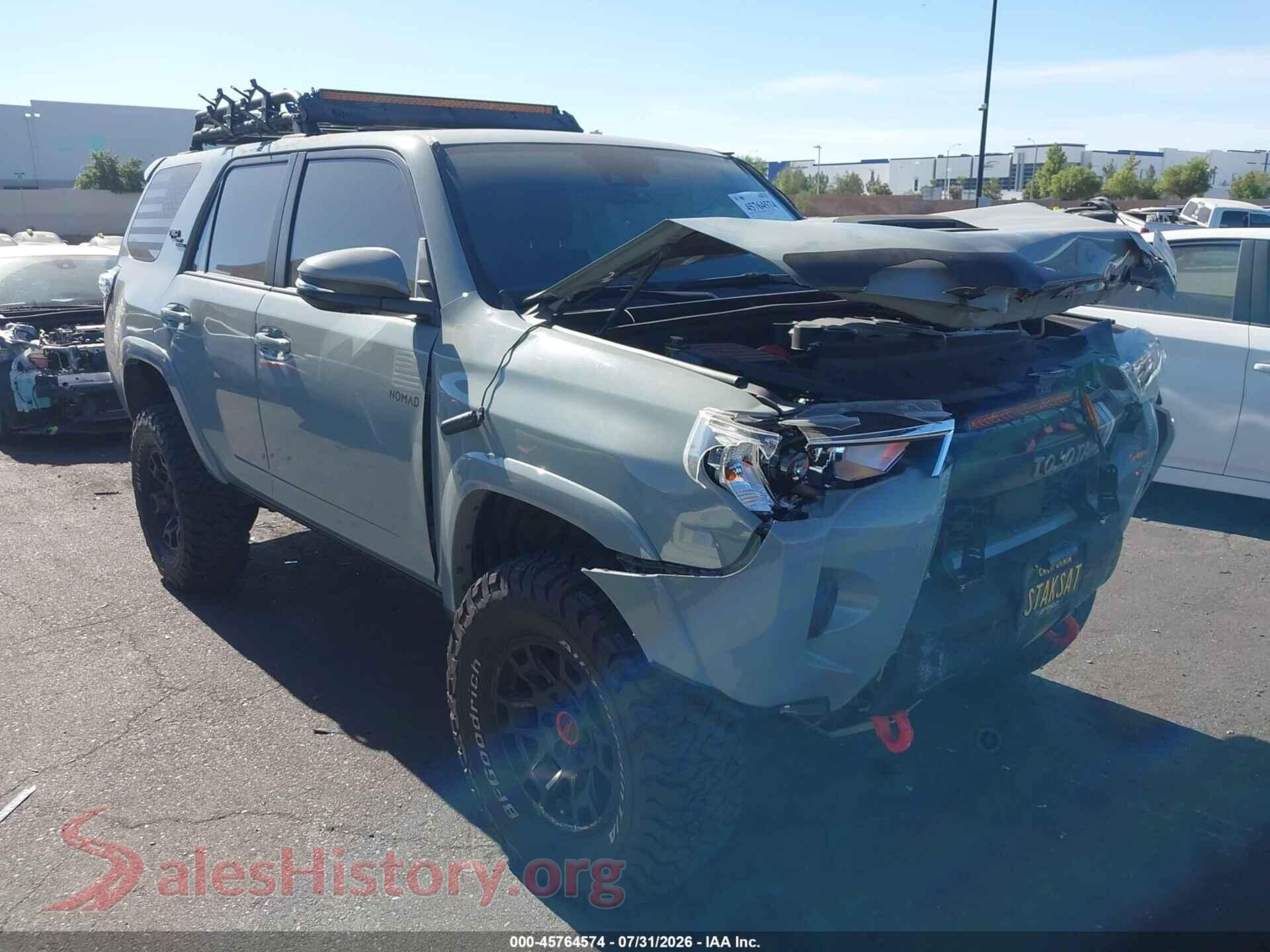 2022 TOYOTA 4RUNNER — VIN JTERU5JRXN5973818