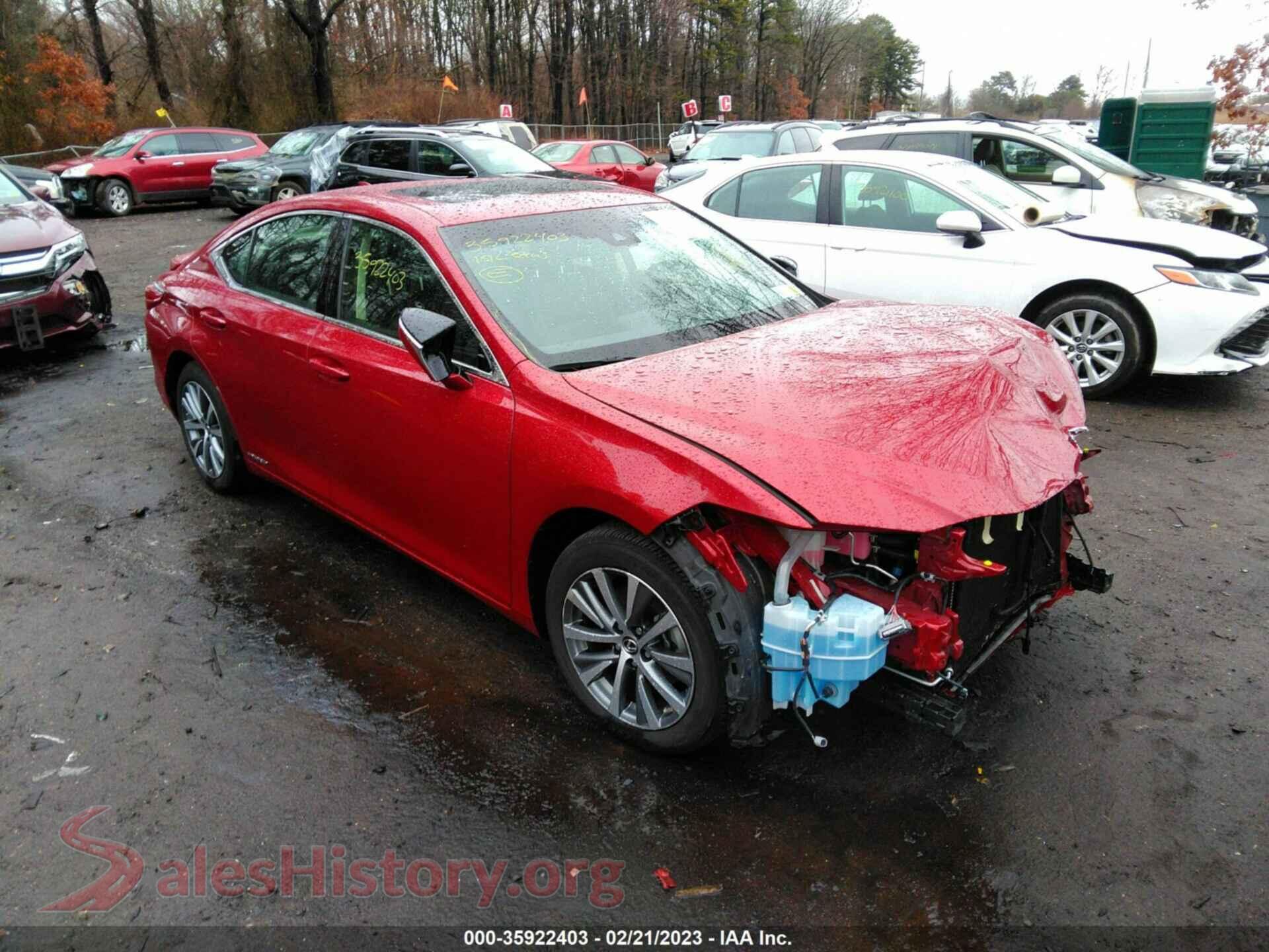2019 LEXUS ES — VIN JTHB21B10K2042589