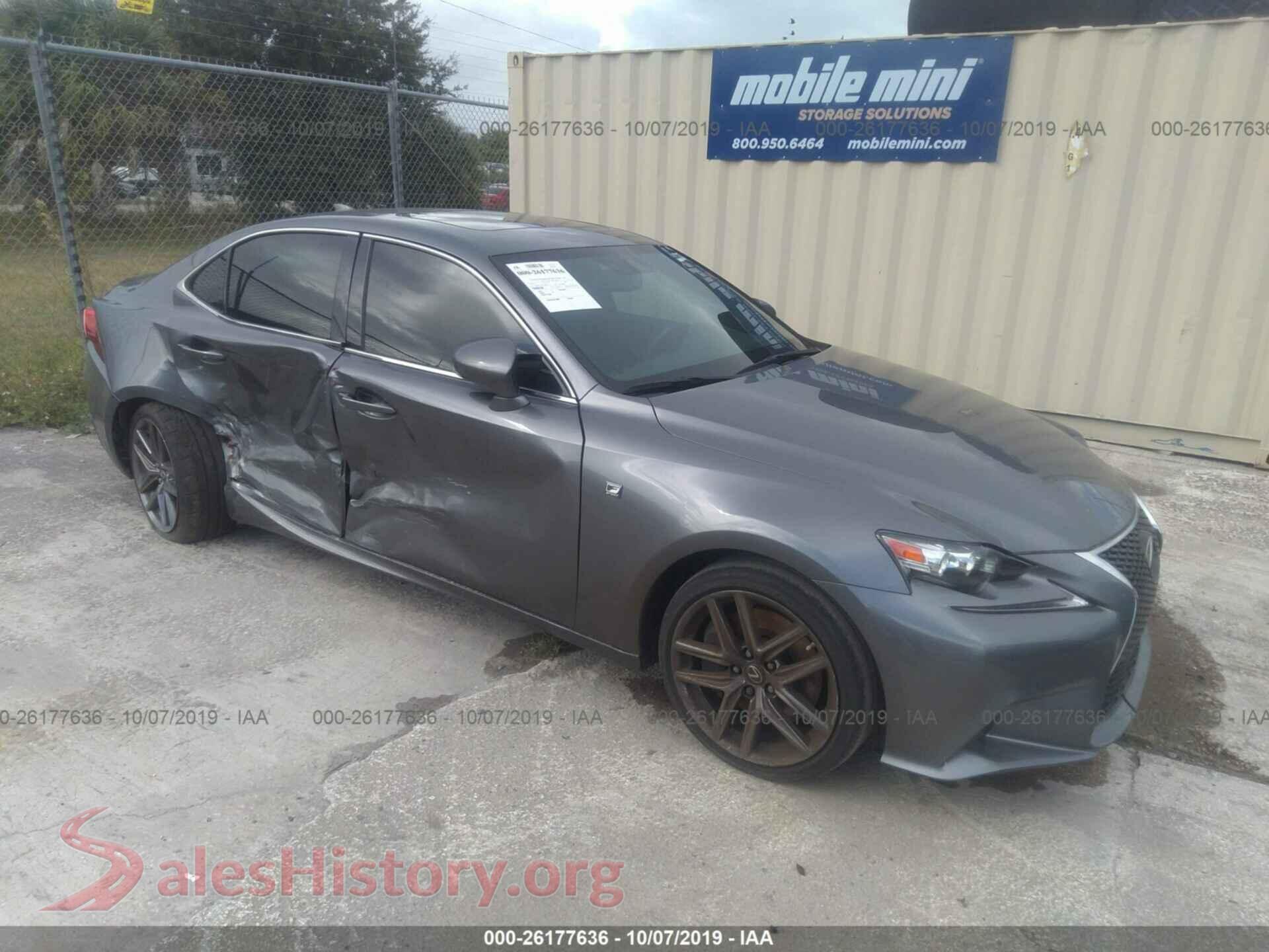 2016 LEXUS IS — VIN JTHBA1D26G5004220