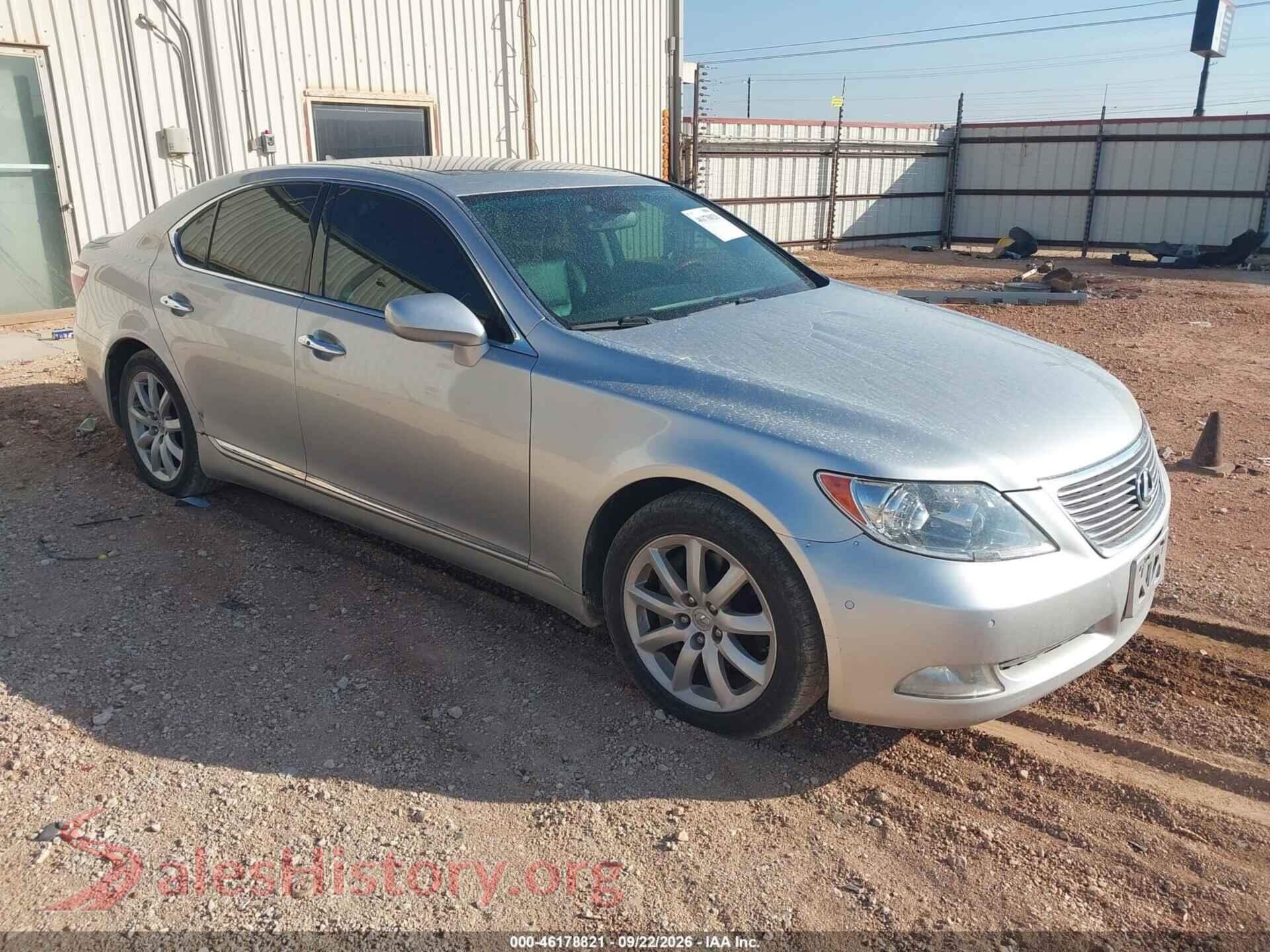 2009 LEXUS LS 460 — VIN JTHBL46FX95085320