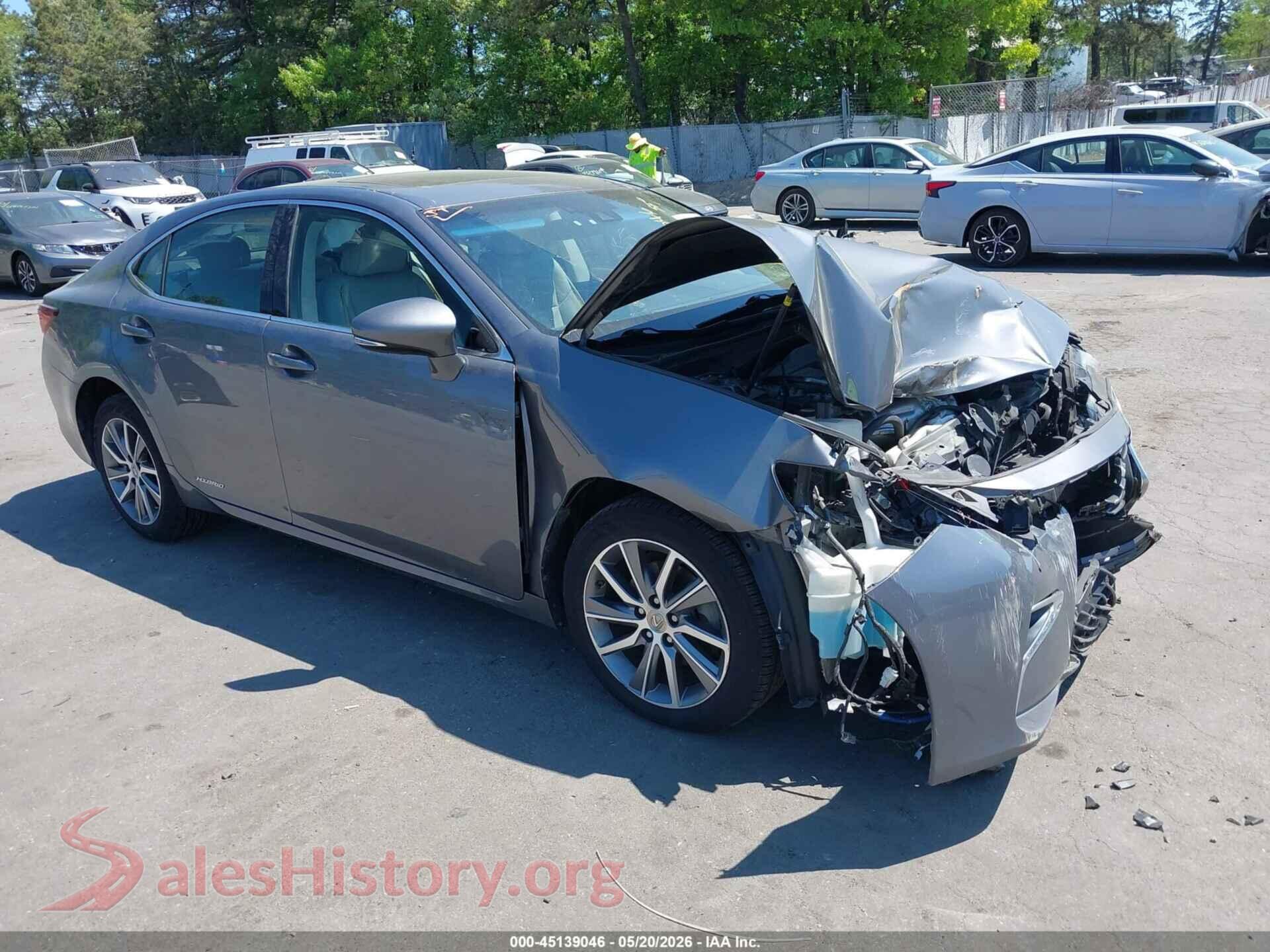 2016 LEXUS ES 300H — VIN JTHBW1GG4G2109316
