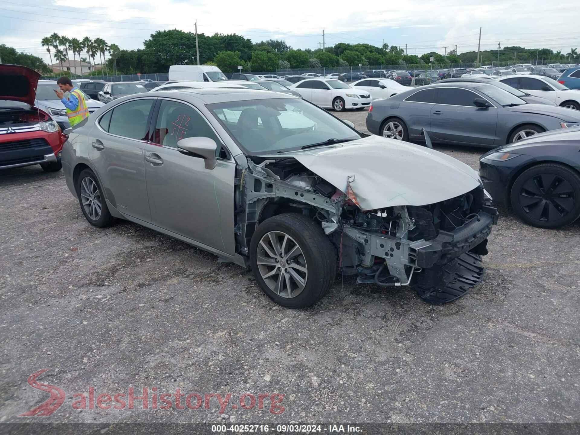 2017 LEXUS ES 300H — VIN JTHBW1GG5H2140916