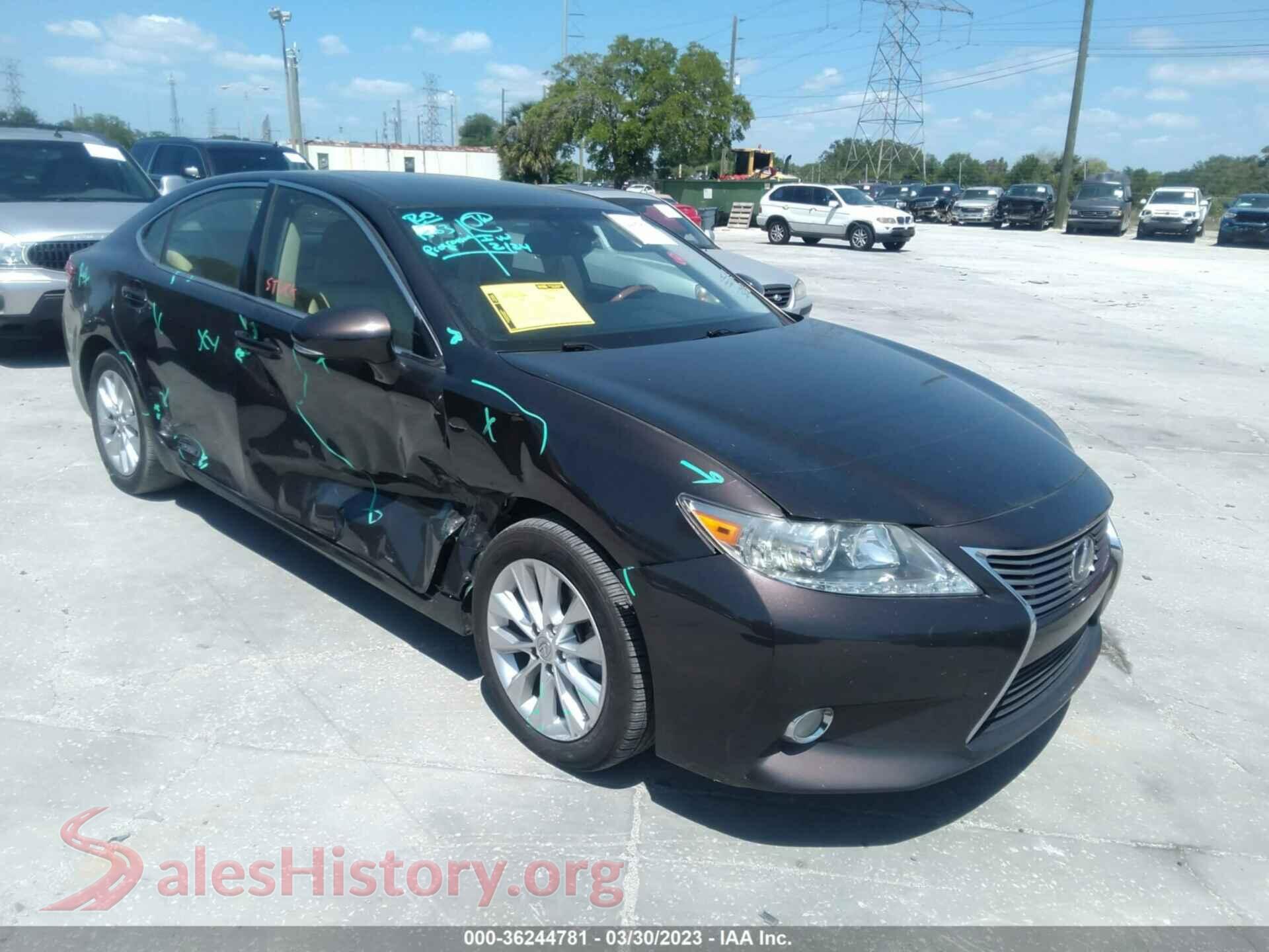 2013 LEXUS ES 300H — VIN JTHBW1GG6D2035375