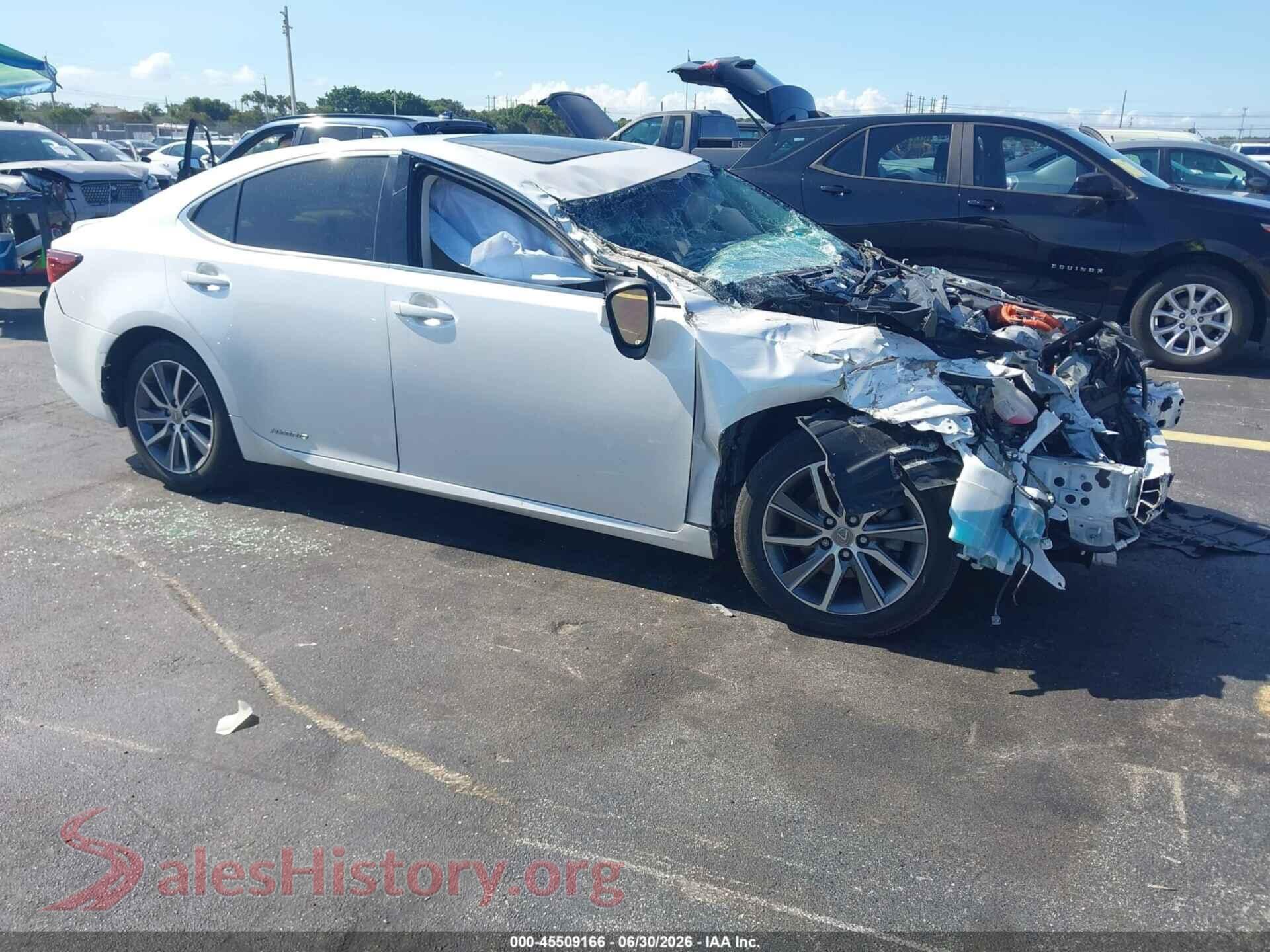 2016 LEXUS ES 300H — VIN JTHBW1GG6G2105347