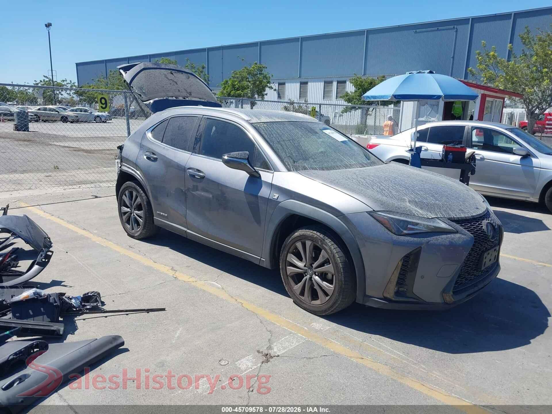 2021 LEXUS UX 250H — VIN JTHE9JBHXM2040180