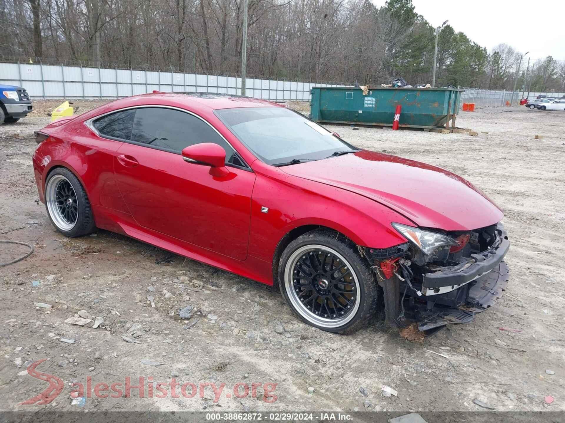 2015 LEXUS RC 350 — VIN JTHHE5BC1F5007848