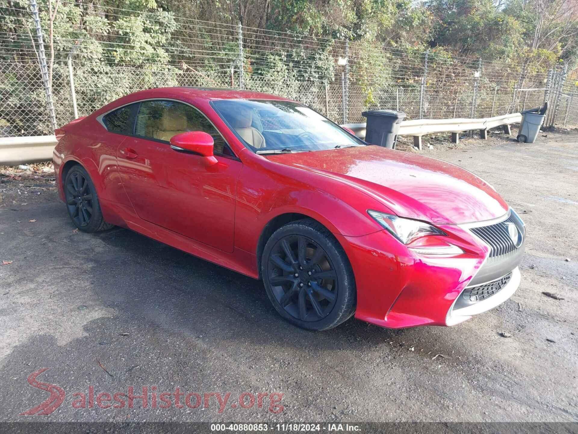 2015 LEXUS RC 350 — VIN JTHHE5BC3F5001193