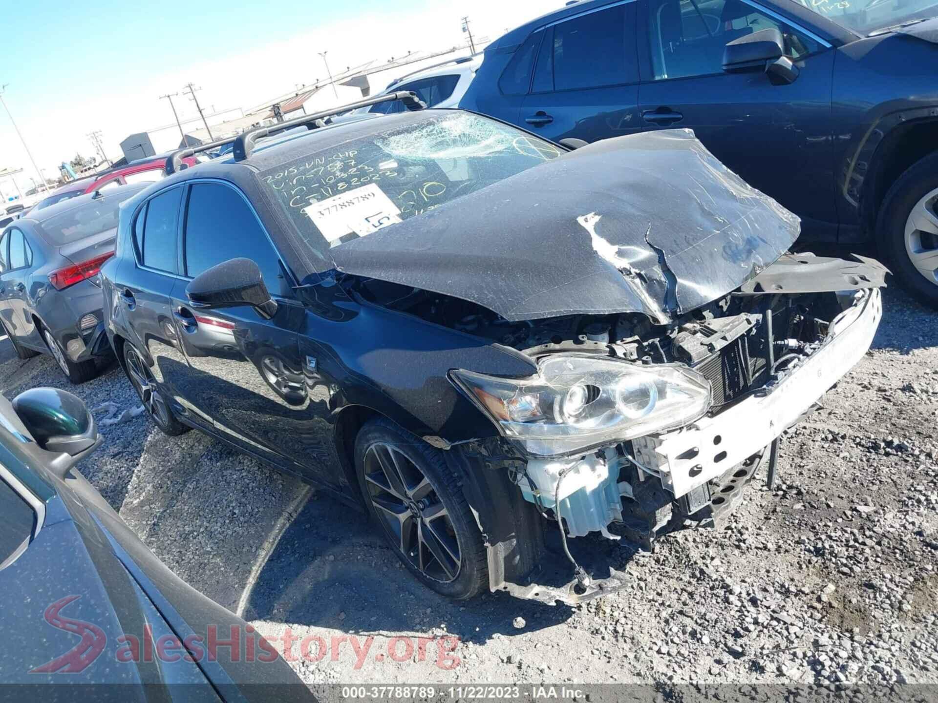 2015 LEXUS CT 200H — VIN JTHKD5BH0F2217587