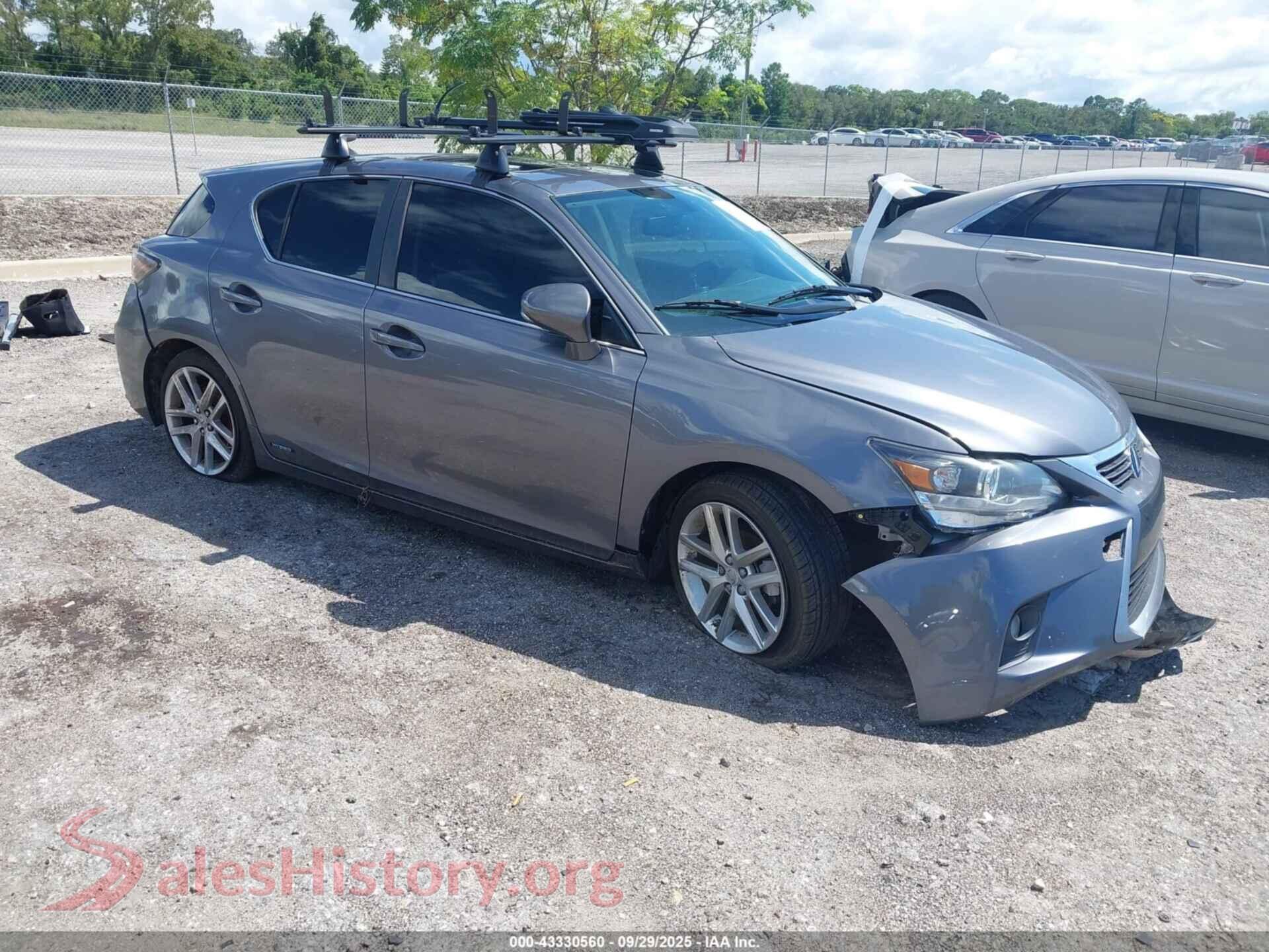 2015 LEXUS CT 200H — VIN JTHKD5BH0F2237015