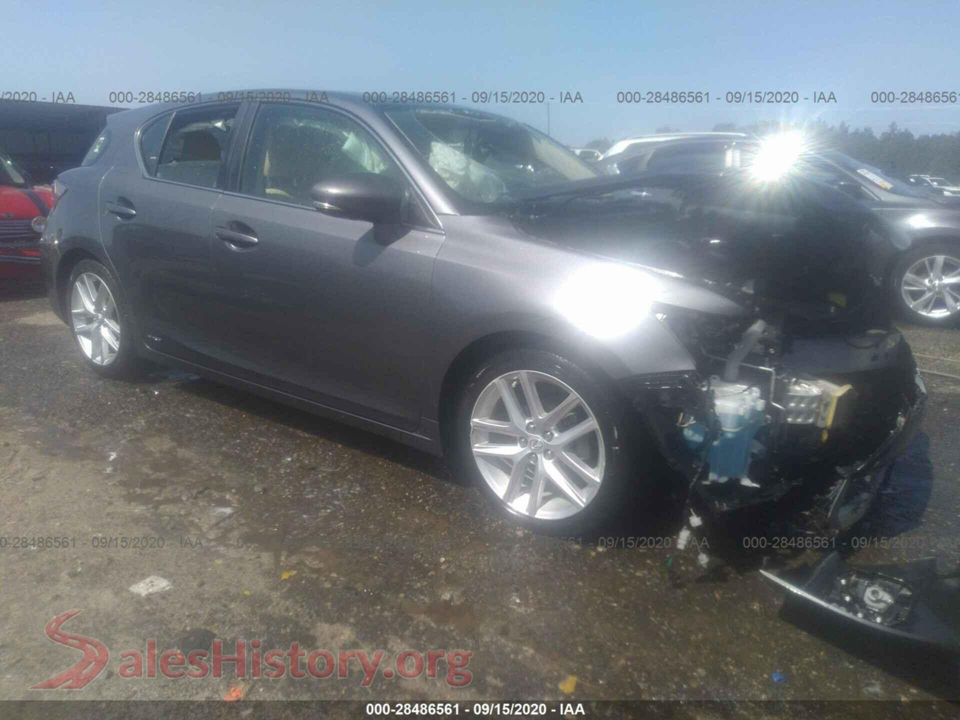 2014 LEXUS CT 200H — VIN JTHKD5BH1E2183626