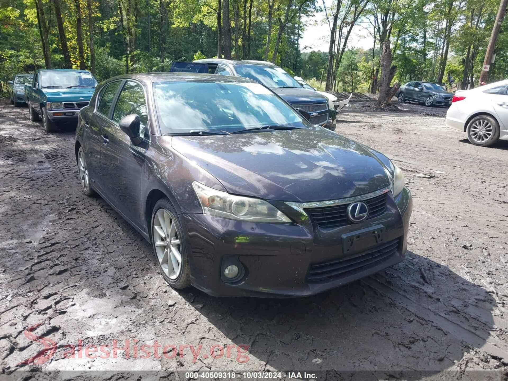 2013 LEXUS CT 200H — VIN JTHKD5BH2D2159365