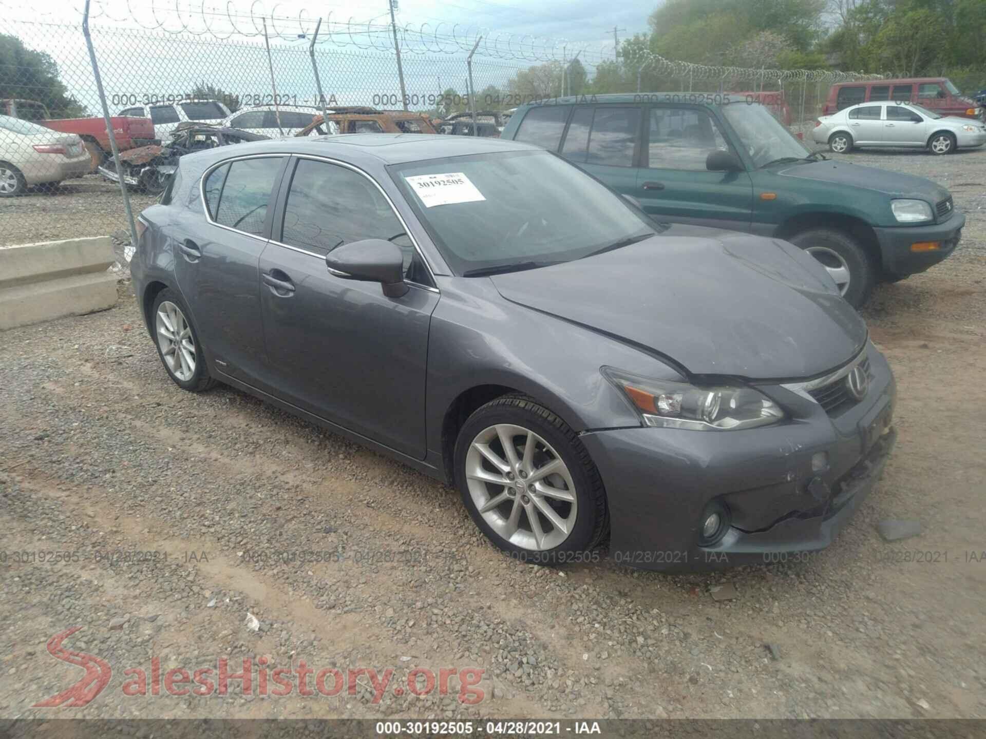 2013 LEXUS CT 200H — VIN JTHKD5BH3D2153381