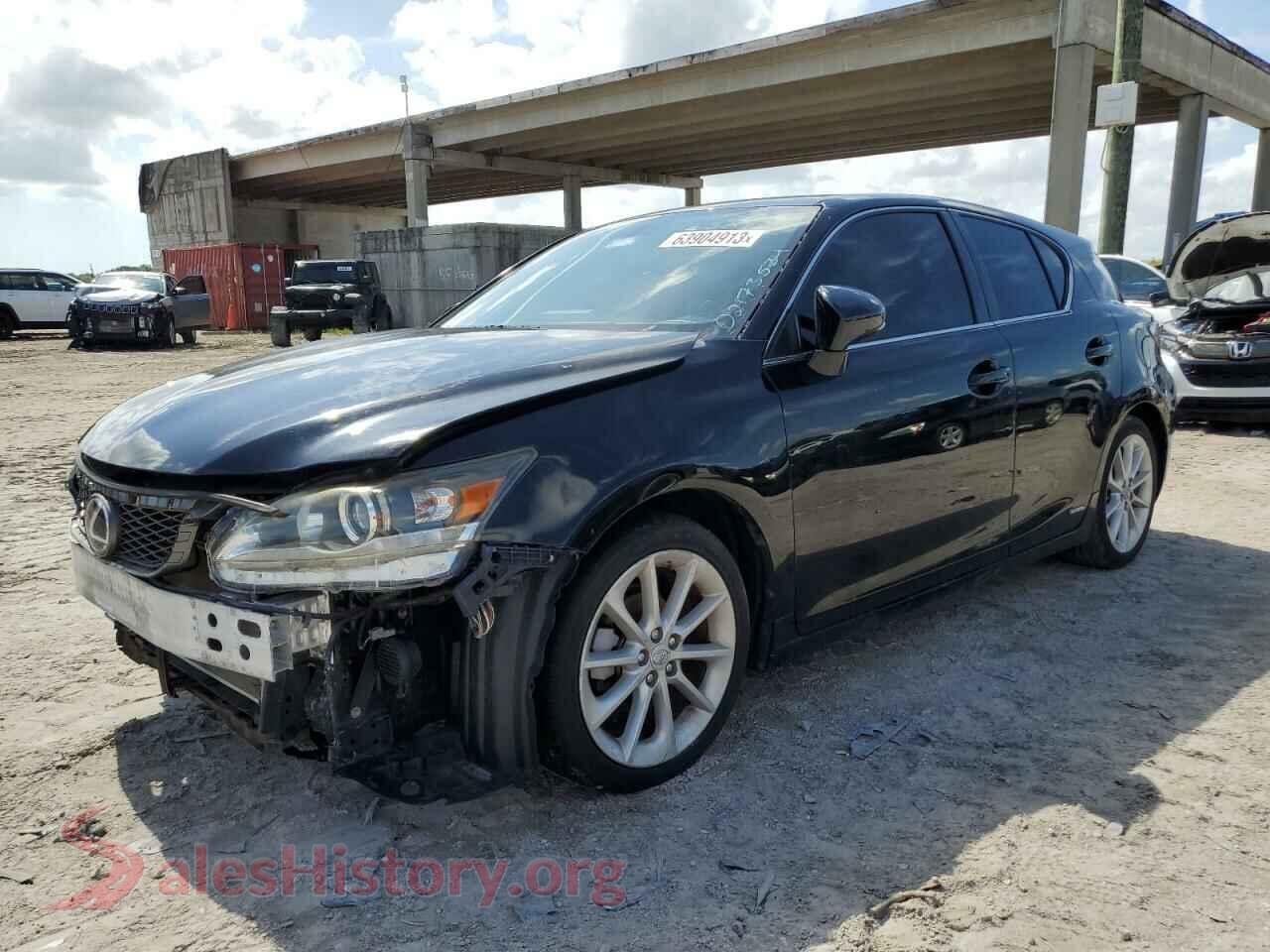 2013 LEXUS CT 200 — VIN JTHKD5BH3D2173534