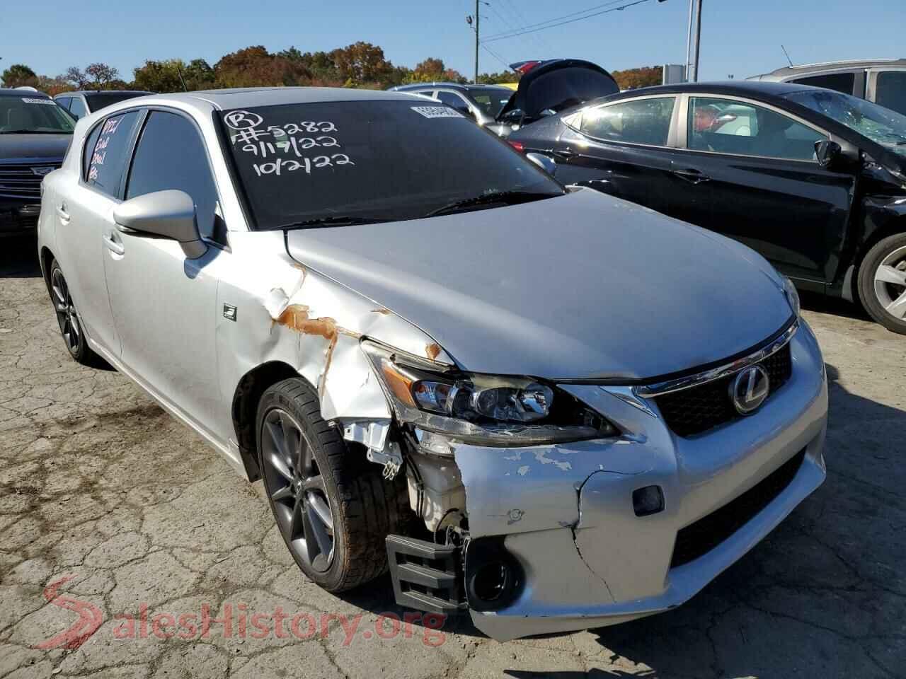 2013 LEXUS CT 200 — VIN JTHKD5BH4D2166009