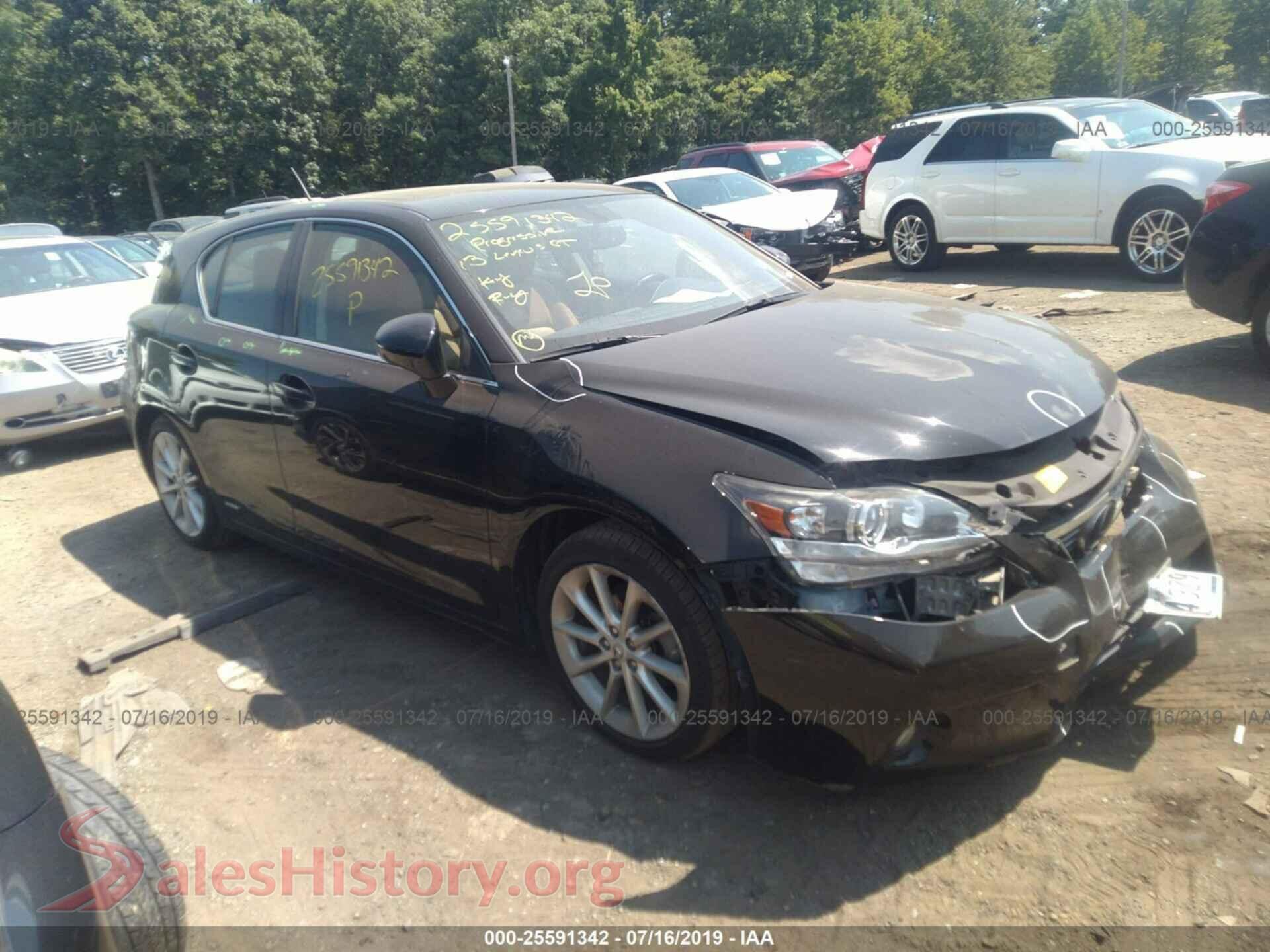 2013 LEXUS CT — VIN JTHKD5BH5D2154676