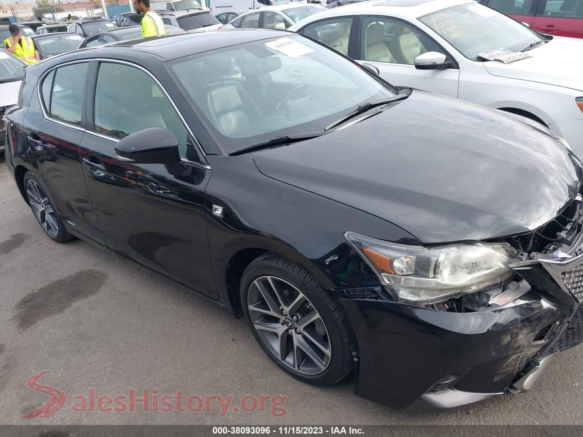 2015 LEXUS CT 200H — VIN JTHKD5BH6F2214158