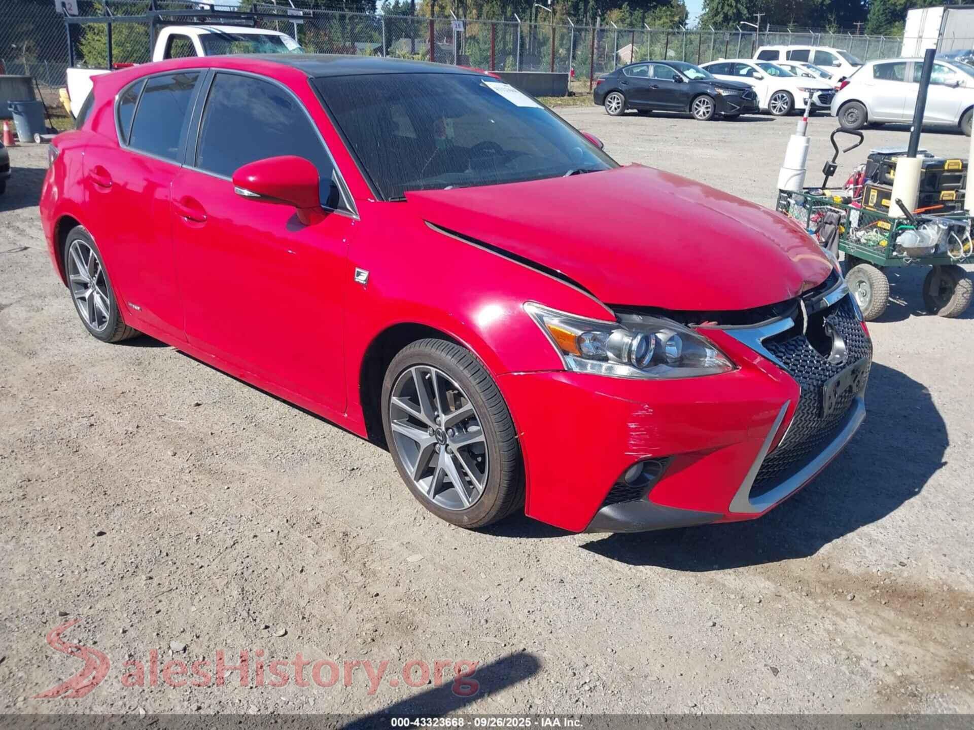 2015 LEXUS CT 200H — VIN JTHKD5BH6F2230005