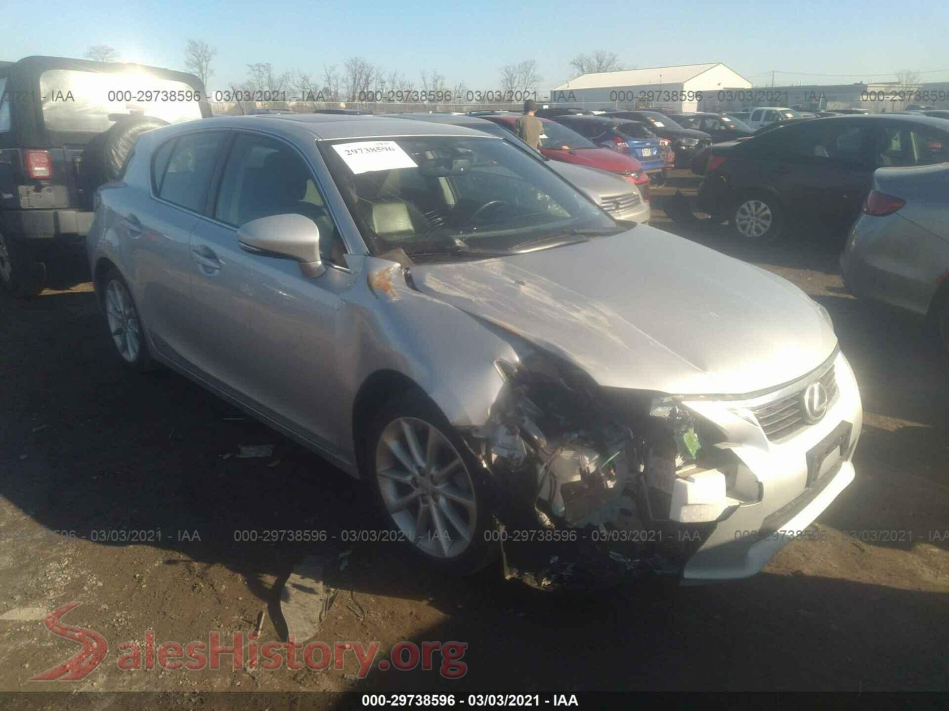 2013 LEXUS CT 200H — VIN JTHKD5BH7D2152587
