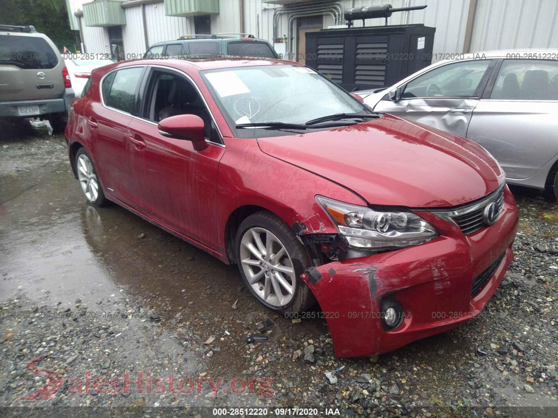 2013 LEXUS CT 200H — VIN JTHKD5BH7D2156915