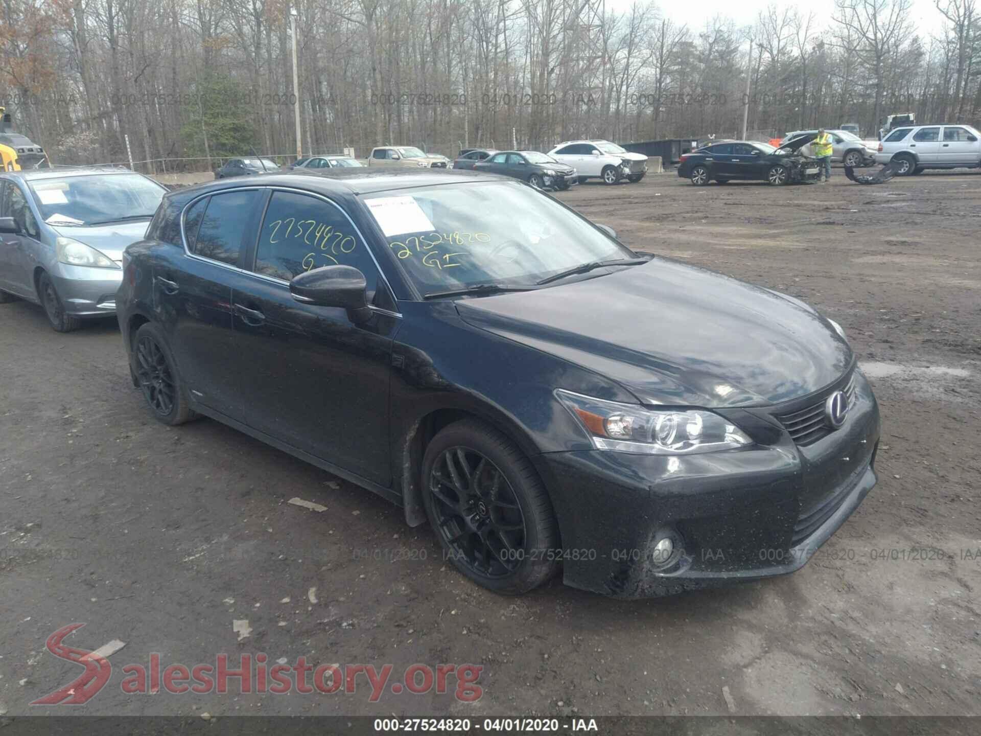 2012 LEXUS CT — VIN JTHKD5BH9C2116477