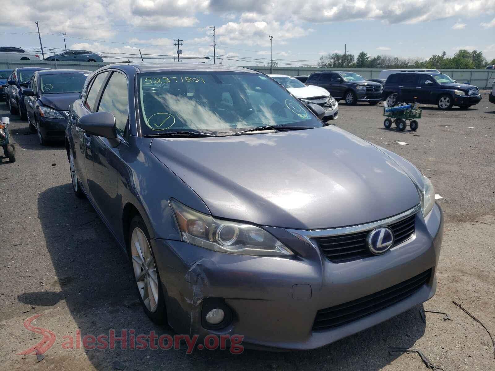 2012 LEXUS CT 200 — VIN JTHKD5BHXC2064826