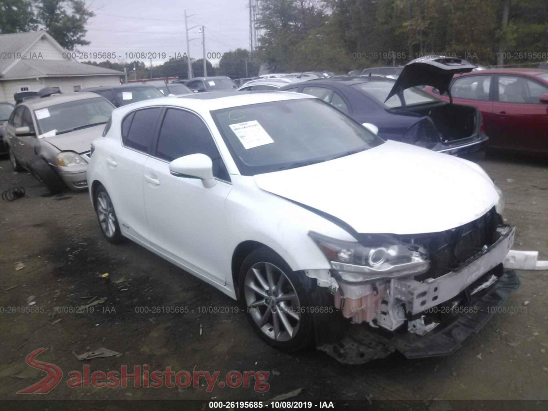 2012 LEXUS CT — VIN JTHKD5BHXC2092304