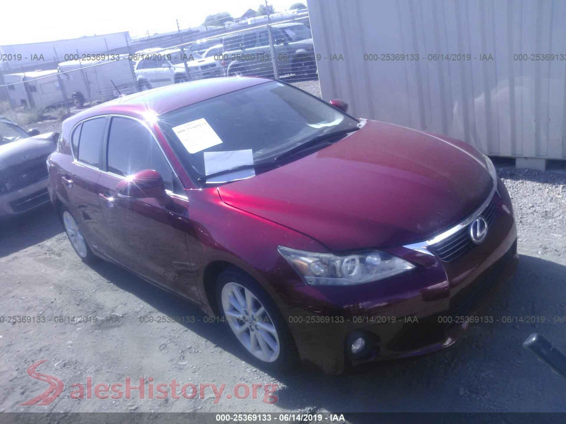 2012 LEXUS CT — VIN JTHKD5BHXC2120960