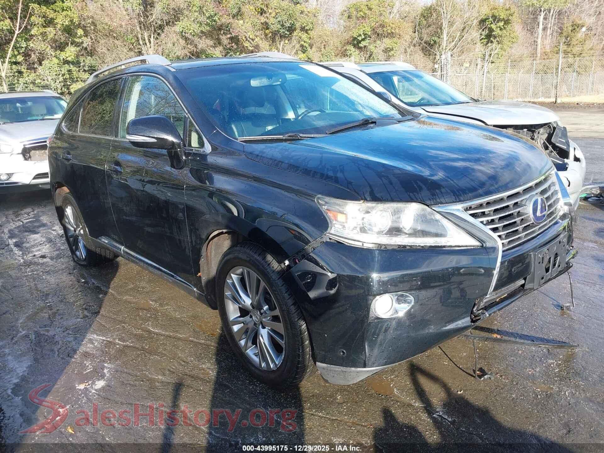 2013 LEXUS RX 450H — VIN JTJBC1BAXD2064971