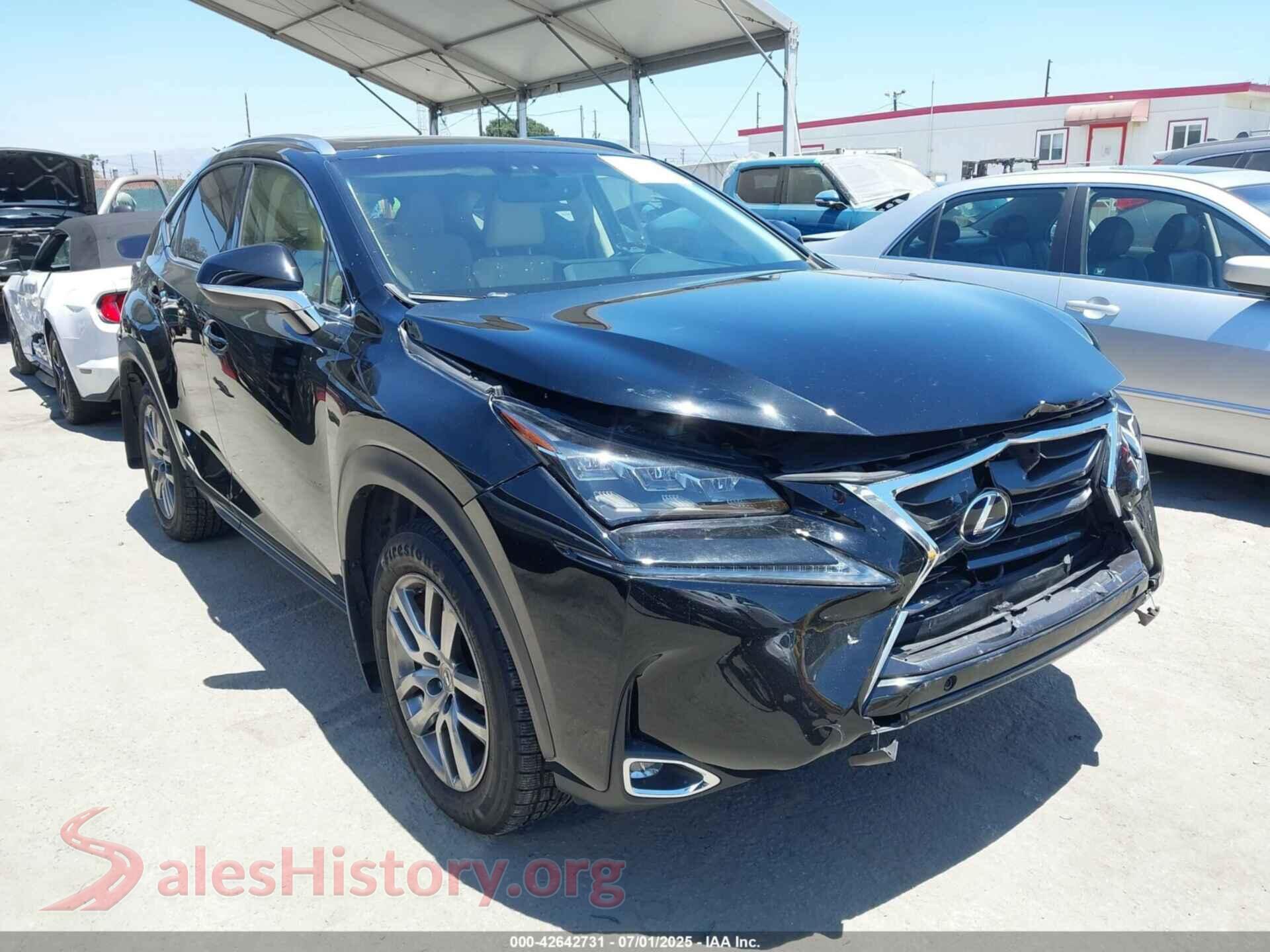 2016 LEXUS NX 300H — VIN JTJBJRBZ0G2032951