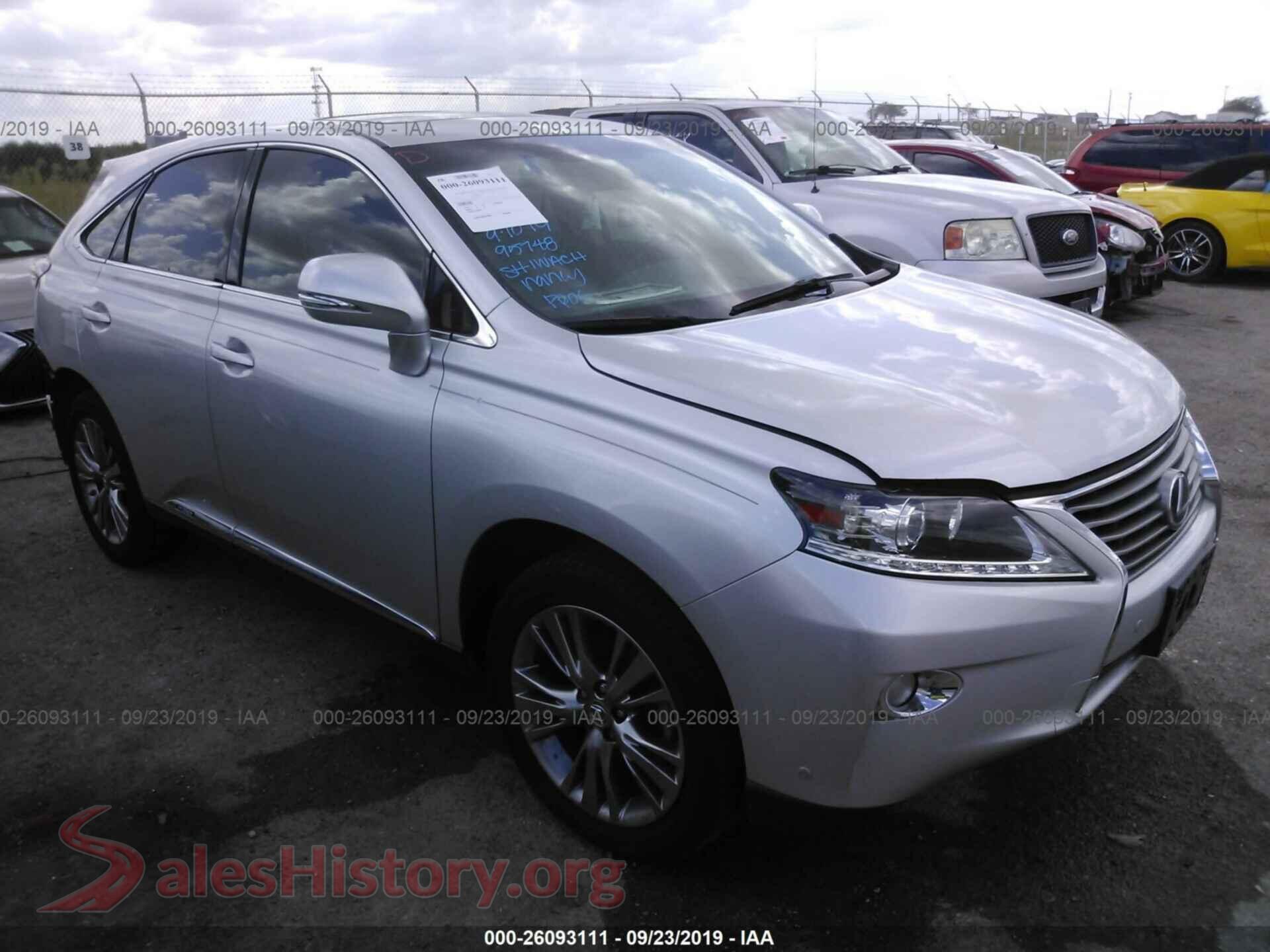 2013 LEXUS RX — VIN JTJZB1BA5D2412886