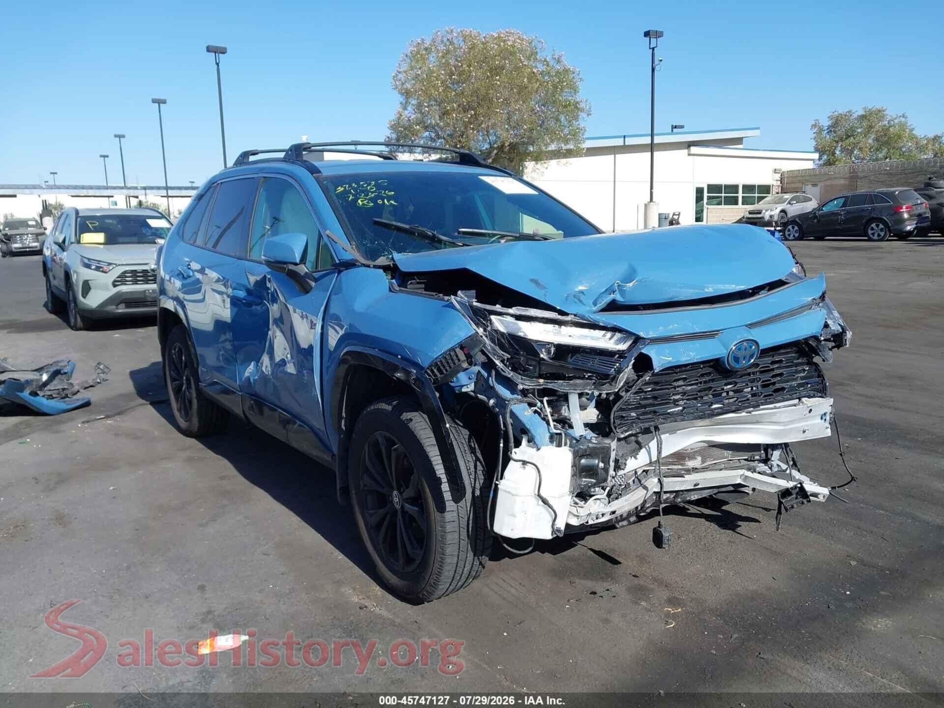 2022 TOYOTA RAV4 HYBRID — VIN JTM16RFV4ND524908