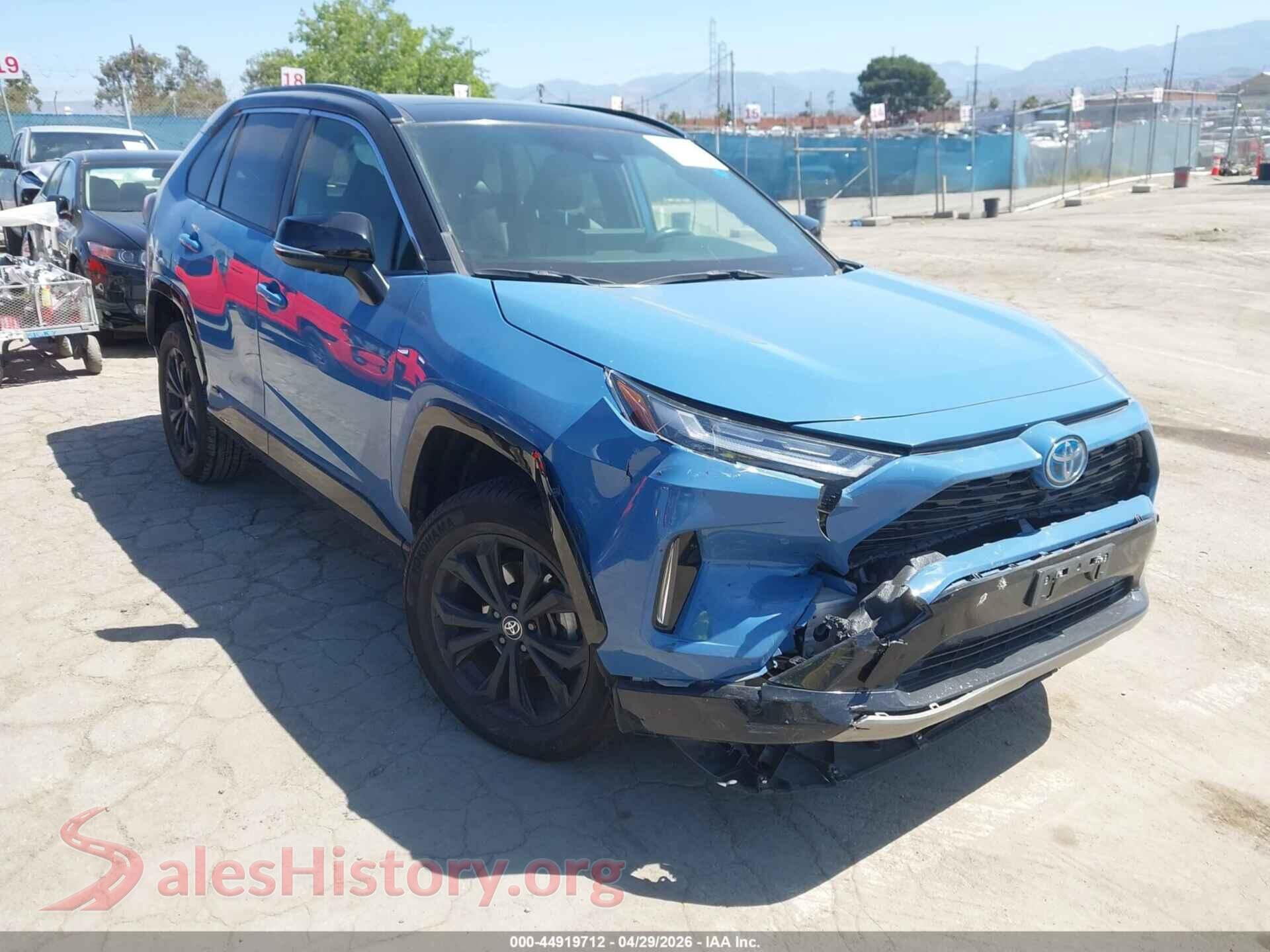 2022 TOYOTA RAV4 HYBRID — VIN JTME6RFV0ND520808